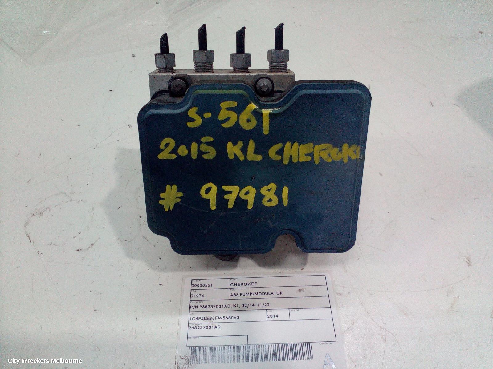 JEEP CHEROKEE ABS PUMP/MODULATOR, P/N P68237001AD, KL, 02/2014 - 11/2022 - Image 2