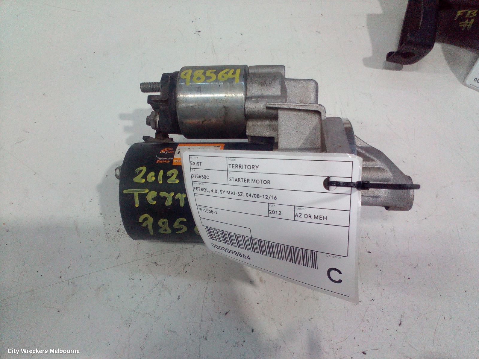 FORD TERRITORY STARTER, PETROL, 4.0, SY MKI-SZ, 04/2008 - 12/2016 - Image 1