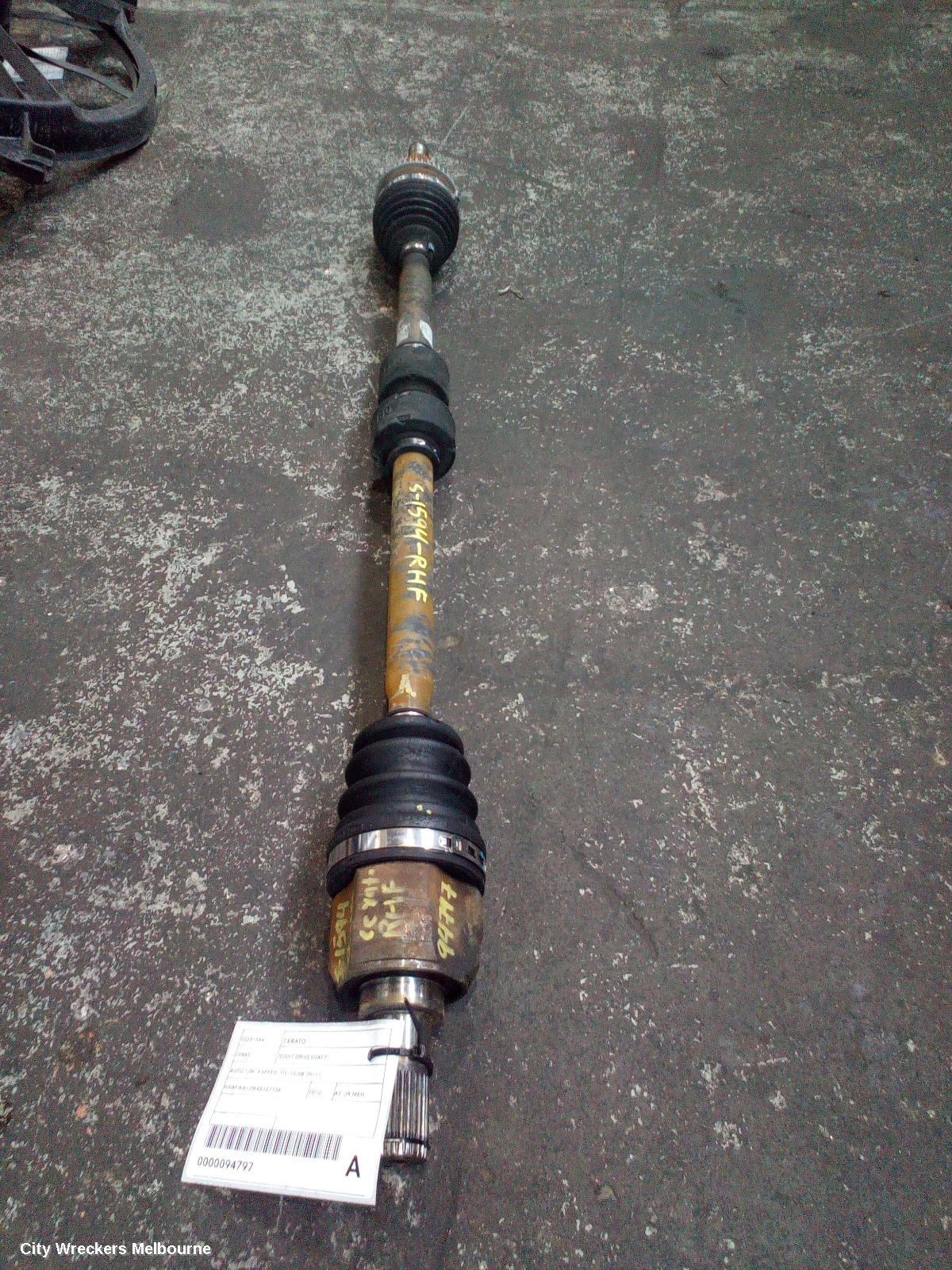 KIA CERATO RIGHT DRIVESHAFT, AUTO T/M, 4 SPEED, TD, 10/2008 - 09/2011 - Image 1