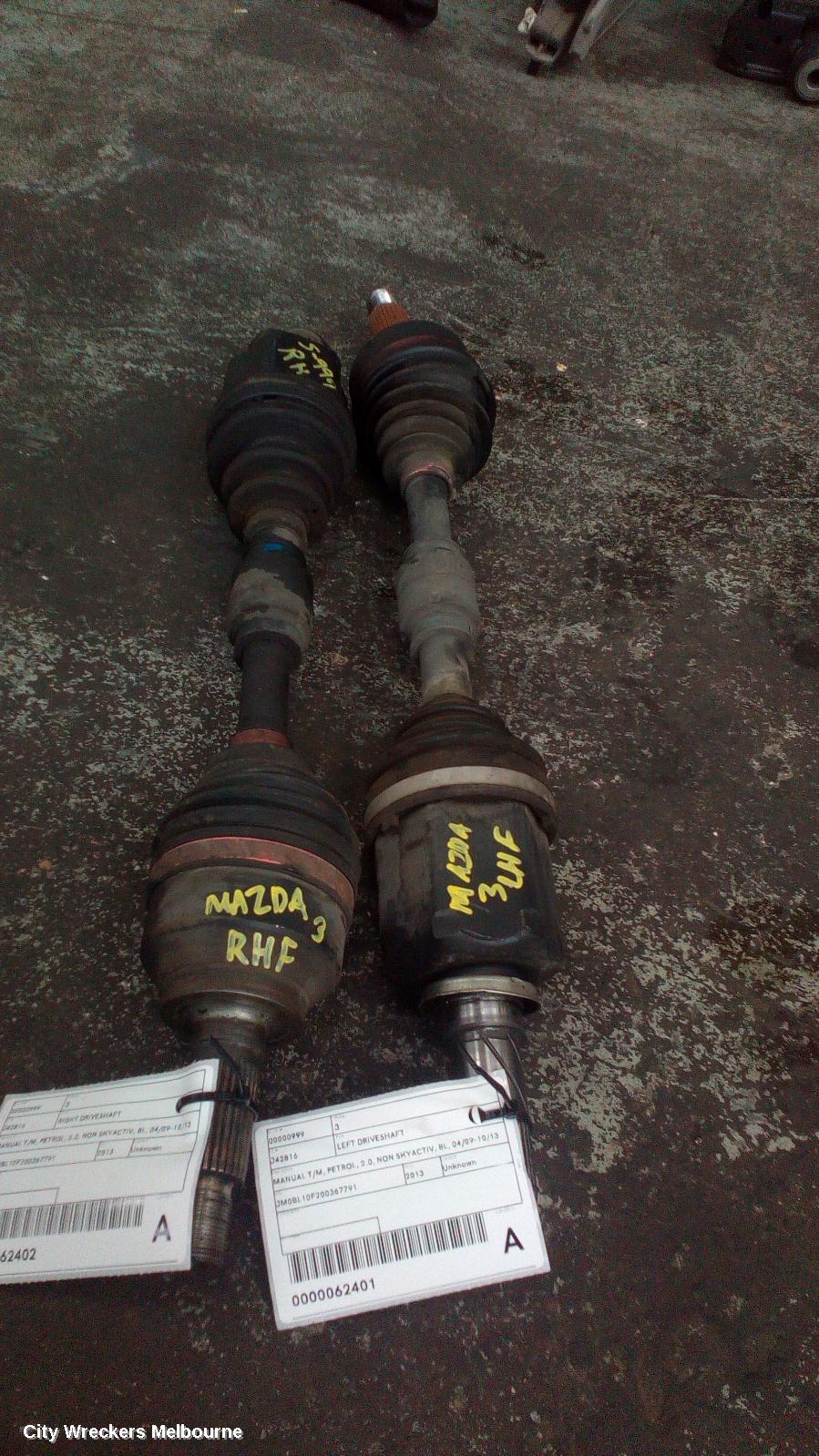 MAZDA 3 RIGHT DRIVESHAFT, MANUAL T/M, PETROL, 2.0, NON SKYACTIV, BL, 04/2009 - 10/2013 - Image 2