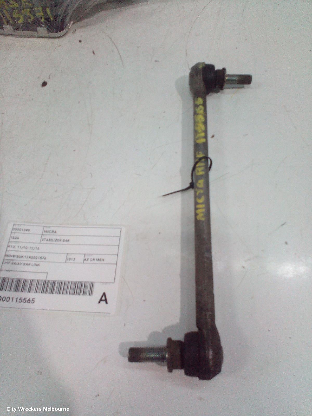 NISSAN MICRA STABILISER BAR, K13, 11/2010 - 12/2016 - Image 2