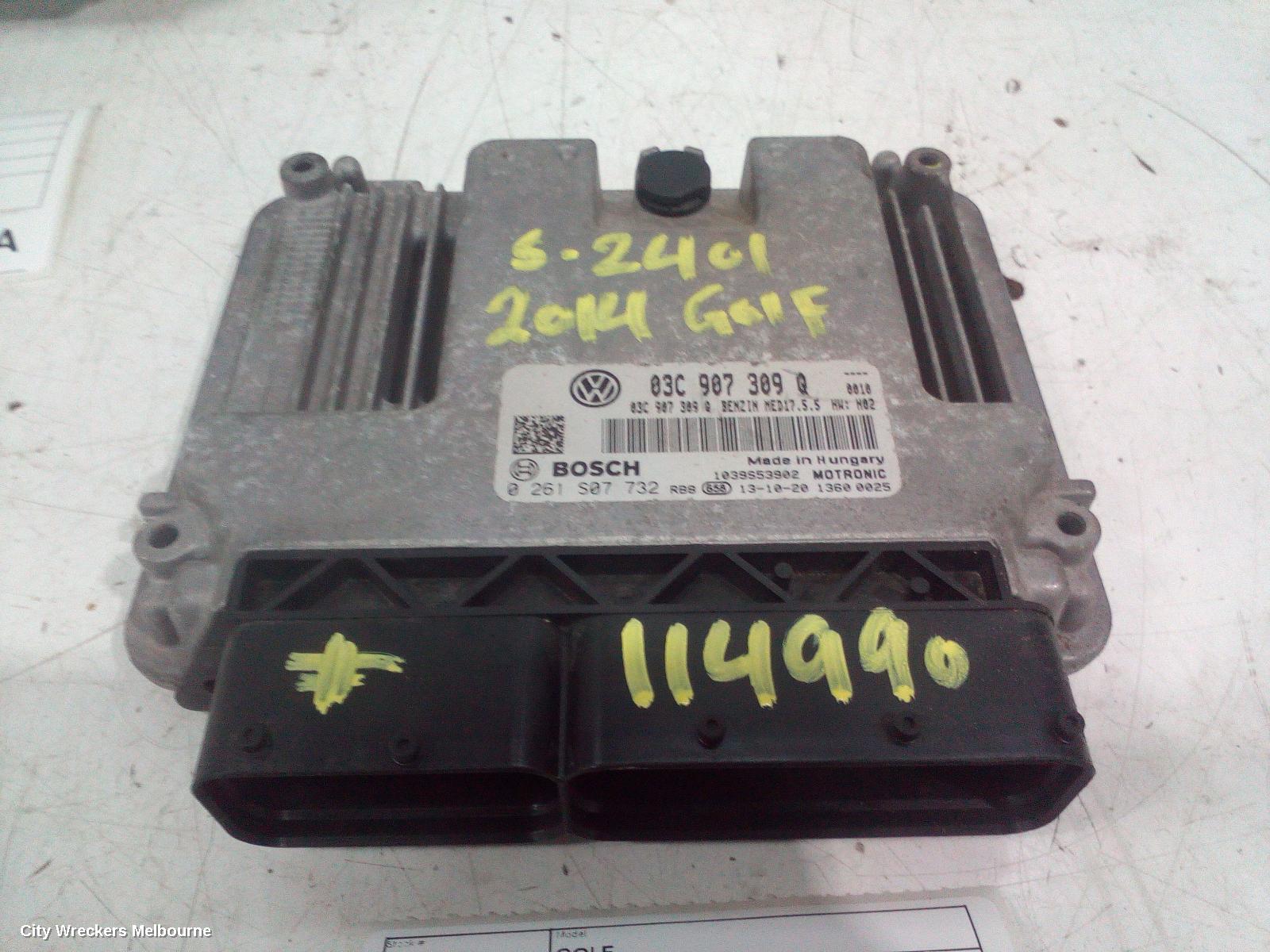 VOLKSWAGEN GOLF ECU, ENGINE ECU, 1.4, PETROL, CTHD CODE, ECU ONLY, GEN 6, 10/2008 - 01/2016 - Image 2