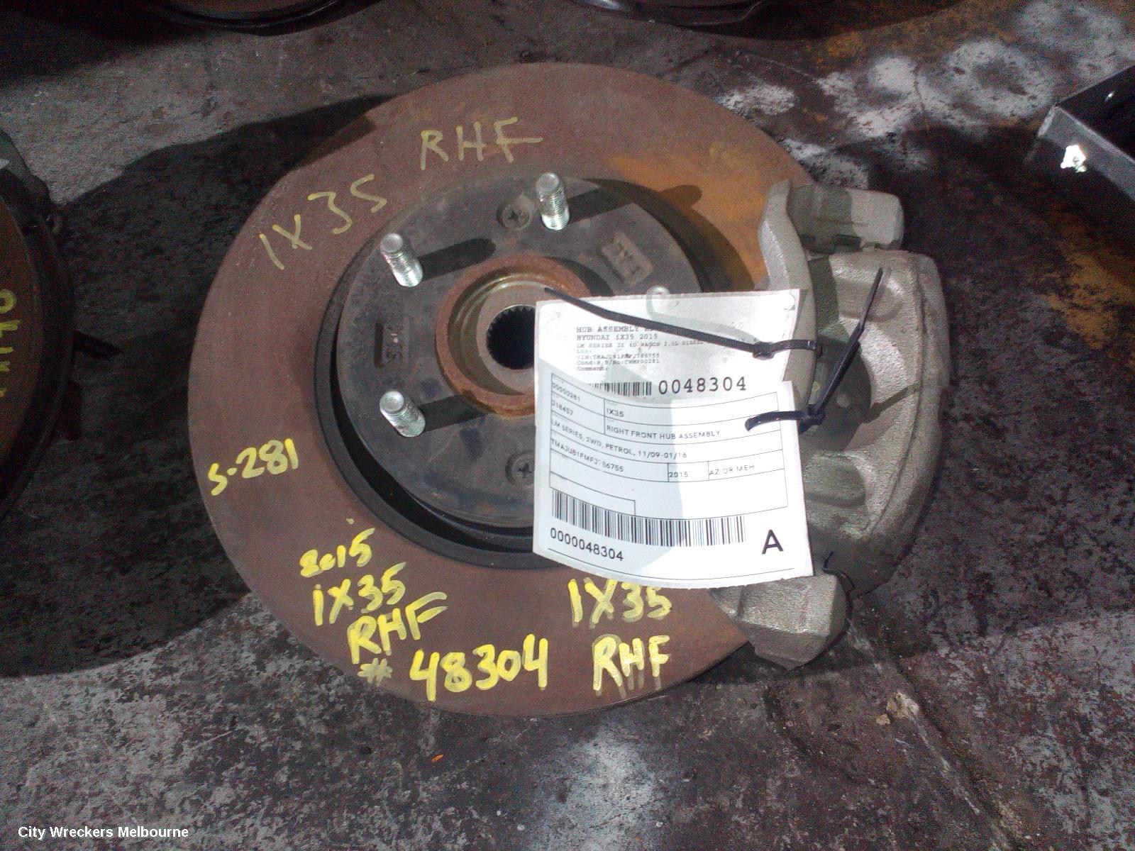 HYUNDAI IX35 RIGHT FRONT HUB ASSEMBLY, LM SERIES, 2WD, PETROL, 11/2009 - 01/2016 - Image 2