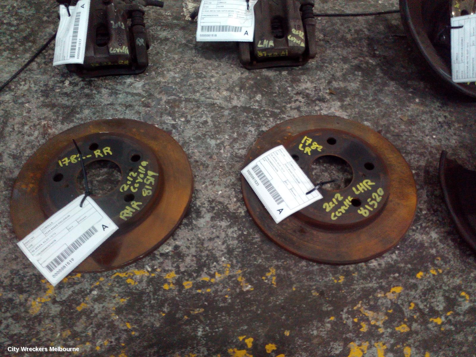 TOYOTA COROLLA REAR BRAKE DISC/DRUM, 150 SERIES, 03/2007 - 12/2013 - Image 2