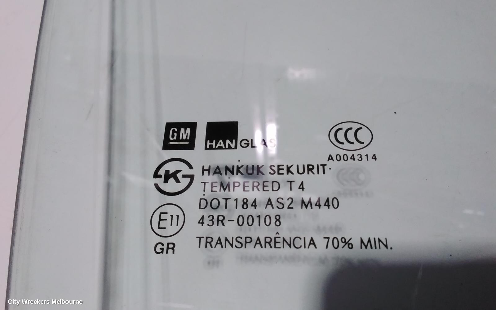 HOLDEN BARINA RIGHT FRONT DOOR WINDOW, TM, SEDAN/5DR HATCH, 11/2011 - 12/2018 - Image 2