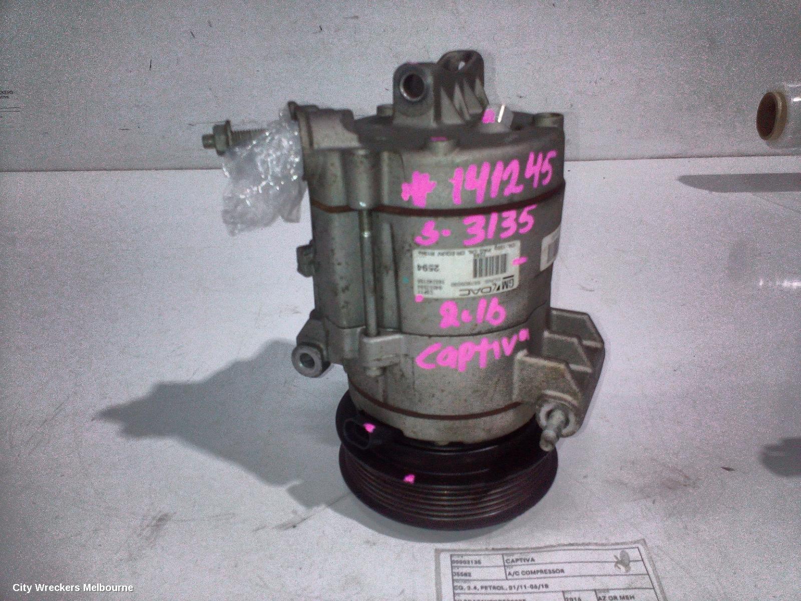 HOLDEN CAPTIVA A/C COMPRESSOR, CG, 2.4, PETROL, 01/2011 - 06/2018 - Image 2