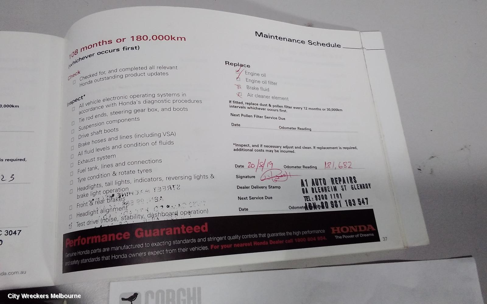 HONDA ACCORD OWNERS HANDBOOK, 8TH GEN, EURO (VIN JHMCU), 06/2008 - 12/2015 - Image 2