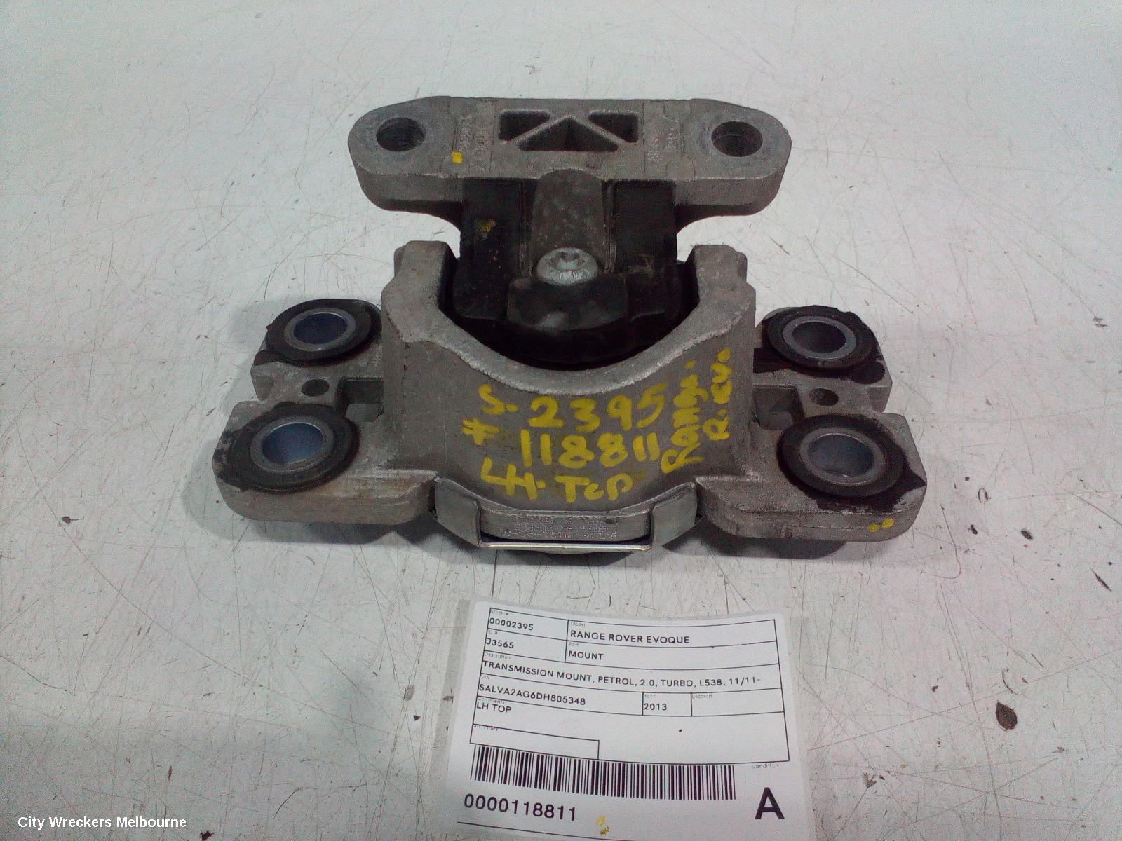 LAND ROVER RANGEROVER EVOQUE MOUNT, TRANSMISSION MOUNT, PETROL, 2.0, TURBO, L538, 11/2011 - 01/2019 - Image 1