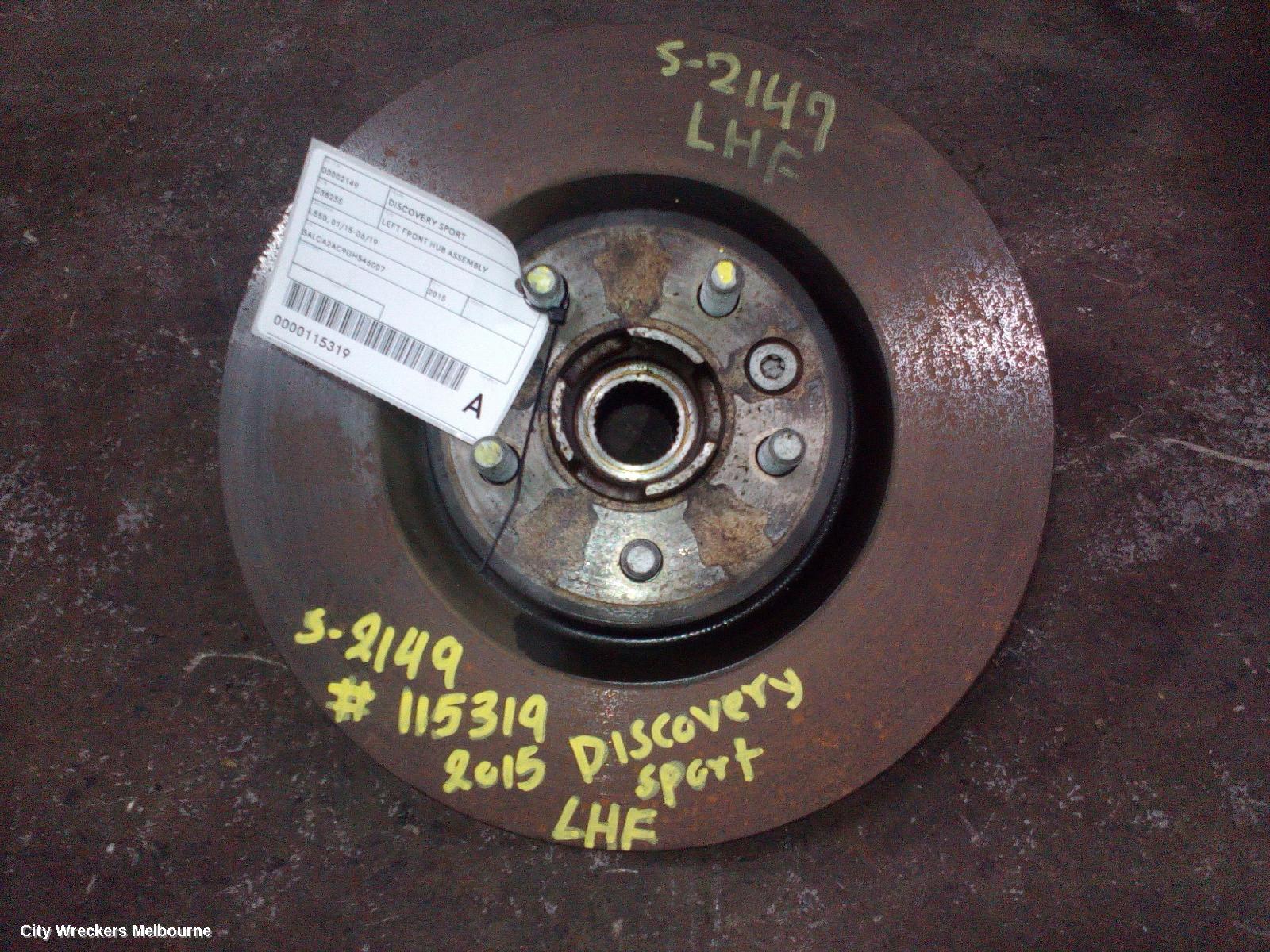 LAND ROVER DISCOVERY SPORT LEFT FRONT HUB ASSEMBLY, L550, 01/2015 - 06/2019 - Image 1
