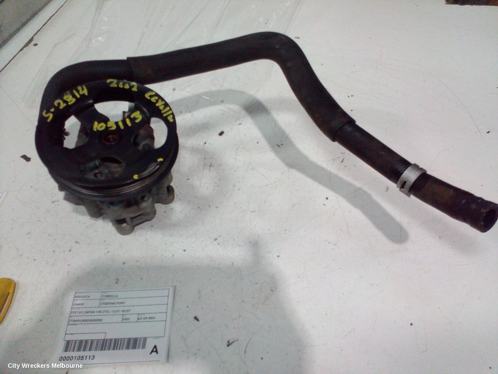 TOYOTA COROLLA STEERING PUMP, ZZE122 (JAPAN-VIN JTD), 12/2001 - 06/2007 - Image 1