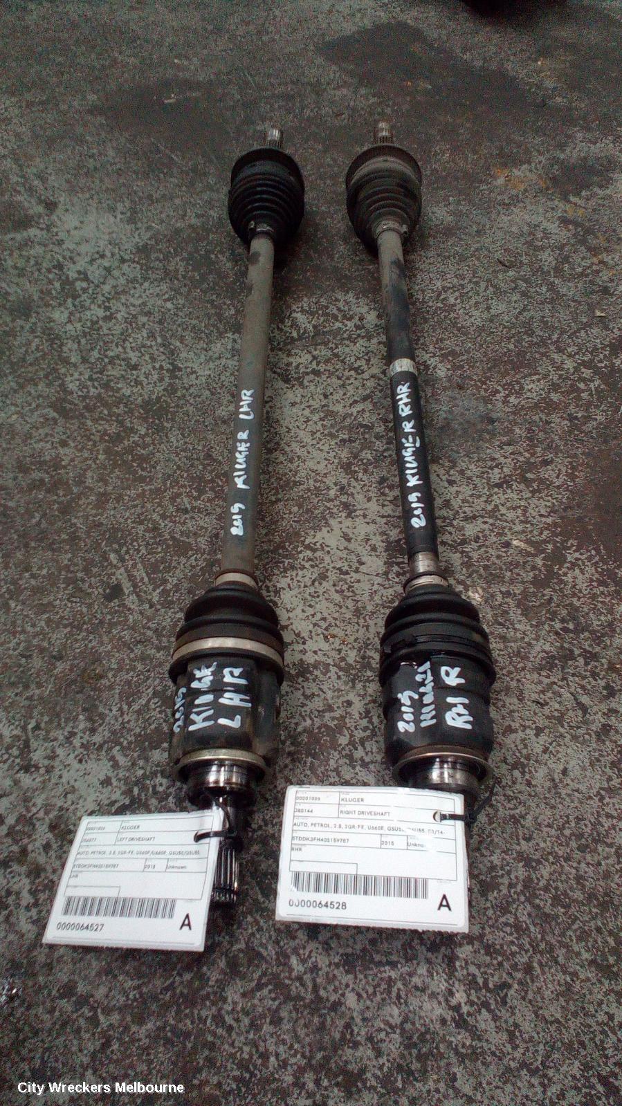 TOYOTA KLUGER RIGHT DRIVESHAFT, REAR, AUTO, AWD, PETROL, 3.5, 2GR-FE, U660F, GSU50-GSU55, 12/2013 - 10/2016 - Image 2