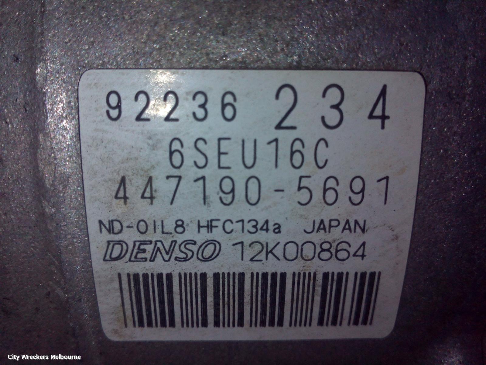 HOLDEN COMMODORE A/C COMPRESSOR, VE, 3.6, 6SE416C, 09/2006 - 05/2013 - Image 3