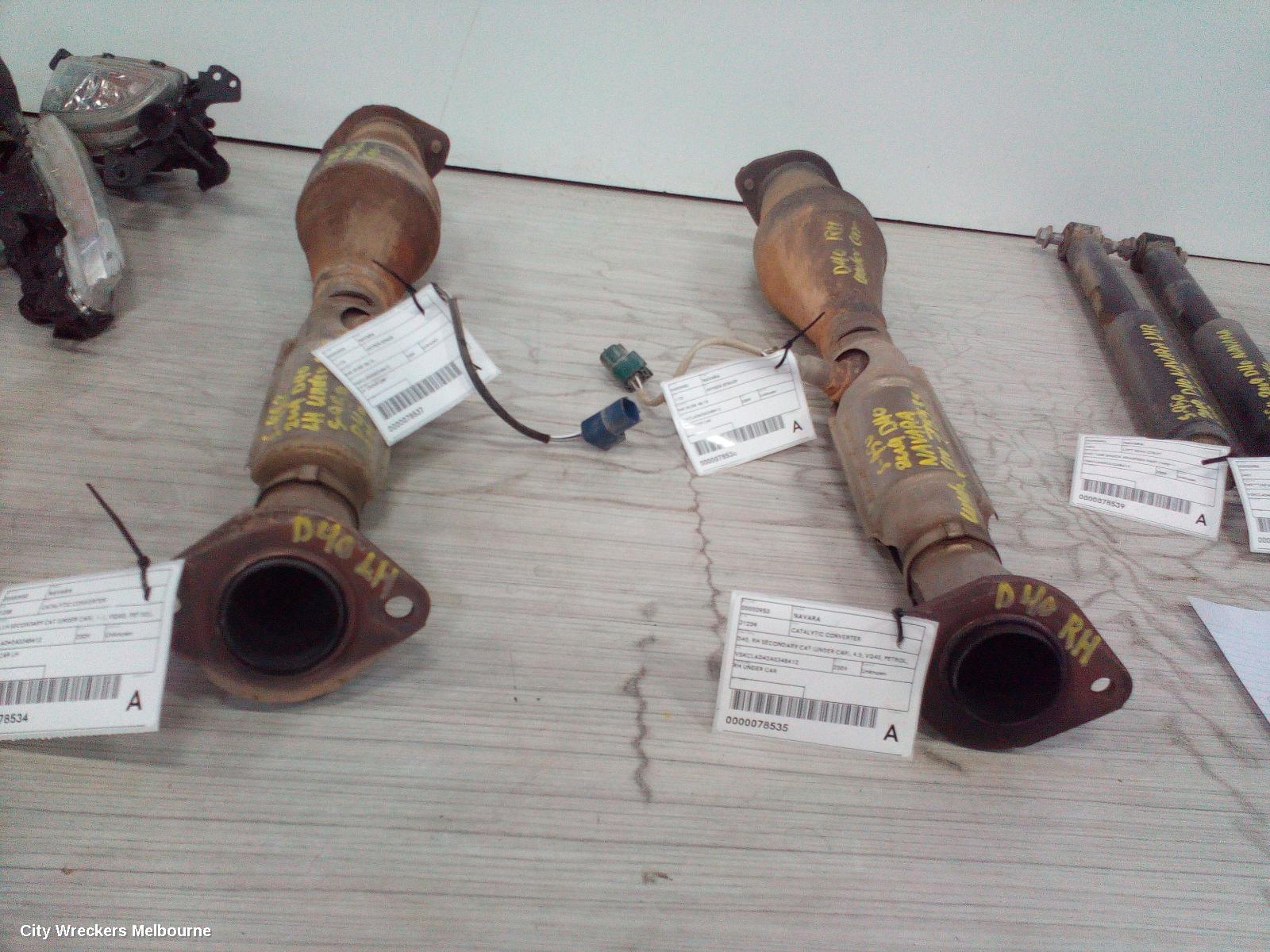 NISSAN NAVARA CATALYTIC CONVERTER, D40, LH SECONDARY CAT (UNDER CAR), 4.0, VQ40, PETROL, 09/2005 - 12/2011 - Image 2