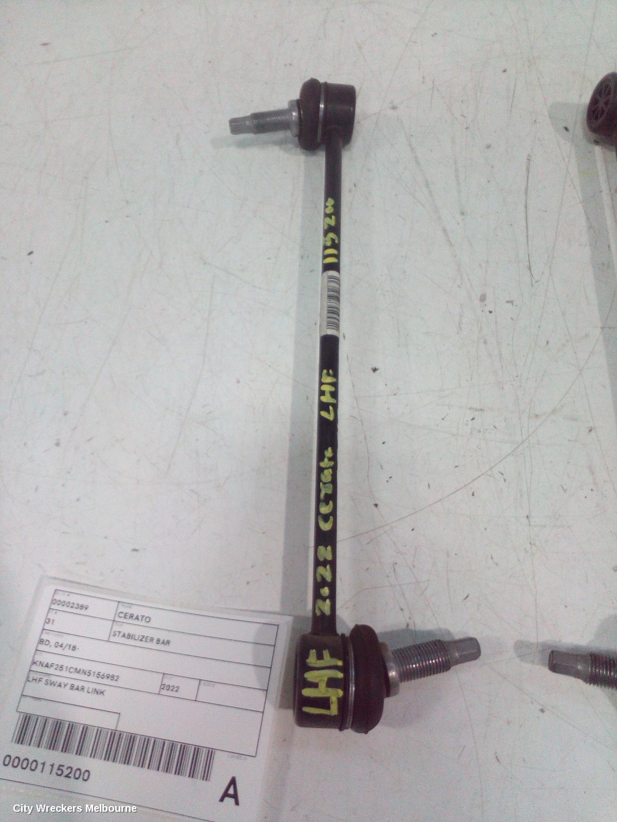 KIA CERATO STABILISER BAR, BD, 04/2018 - 09/2024 - Image 1