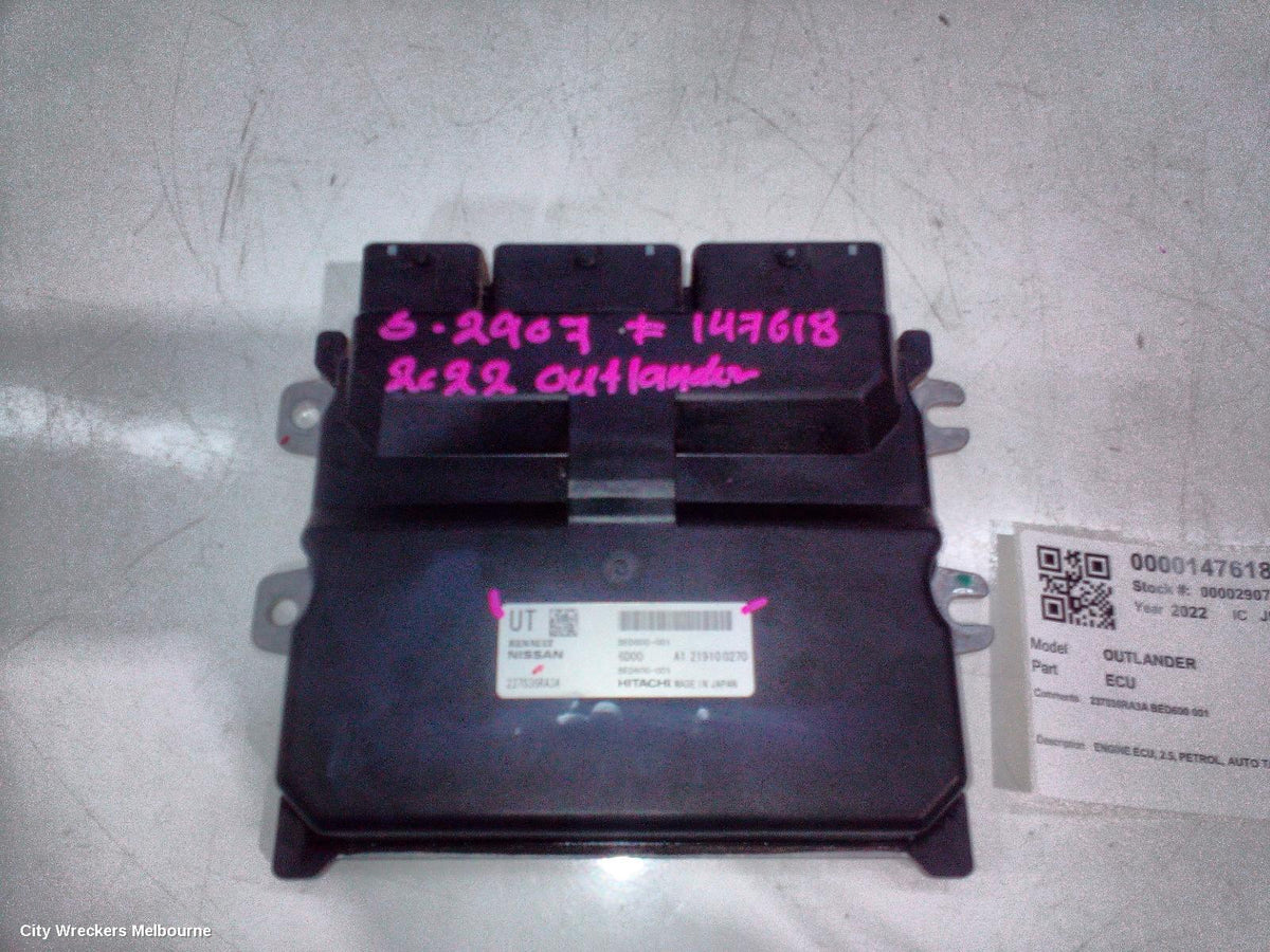 MITSUBISHI OUTLANDER ECU, ENGINE ECU, 2.5, PETROL, AUTO T/M, ECU ONLY, ZM, 08/2021 - Image 2