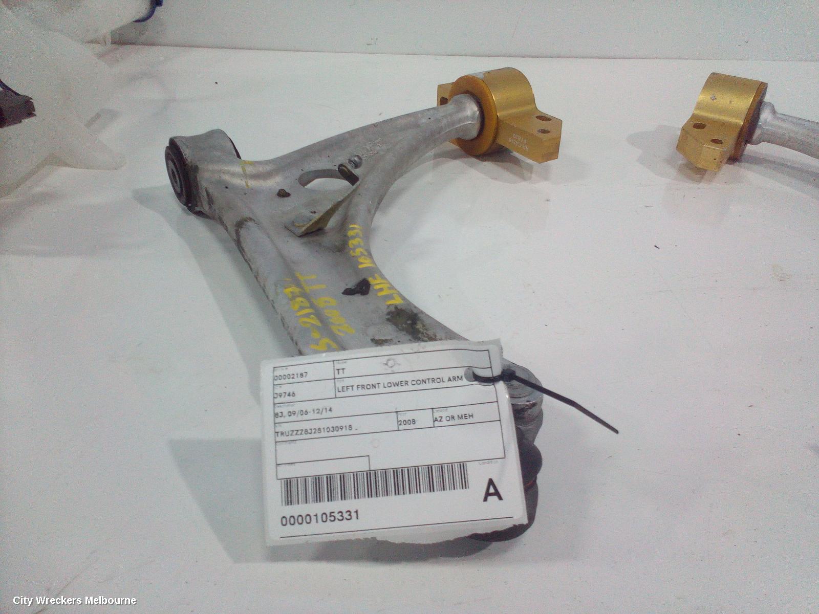 AUDI TT LEFT FRONT LOWER CONTROL ARM, 8J, 09/2006 - 12/2014 - Image 1
