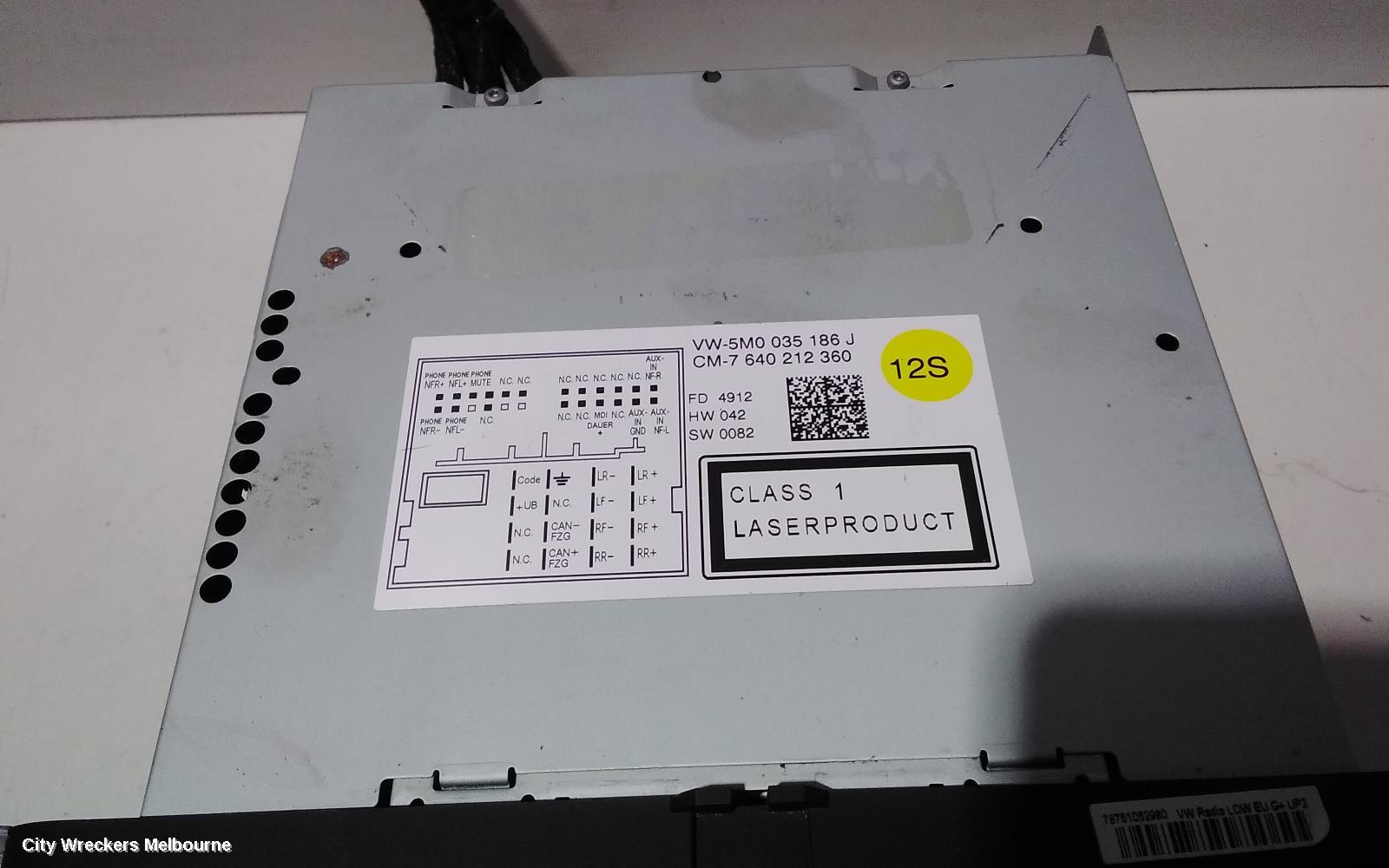 VOLKSWAGEN POLO RADIO/CD/DVD/SAT/TV, SINGLE DISC CD PLAYER (RCD310), 6R, 05/2010 - 09/2017 - Image 3