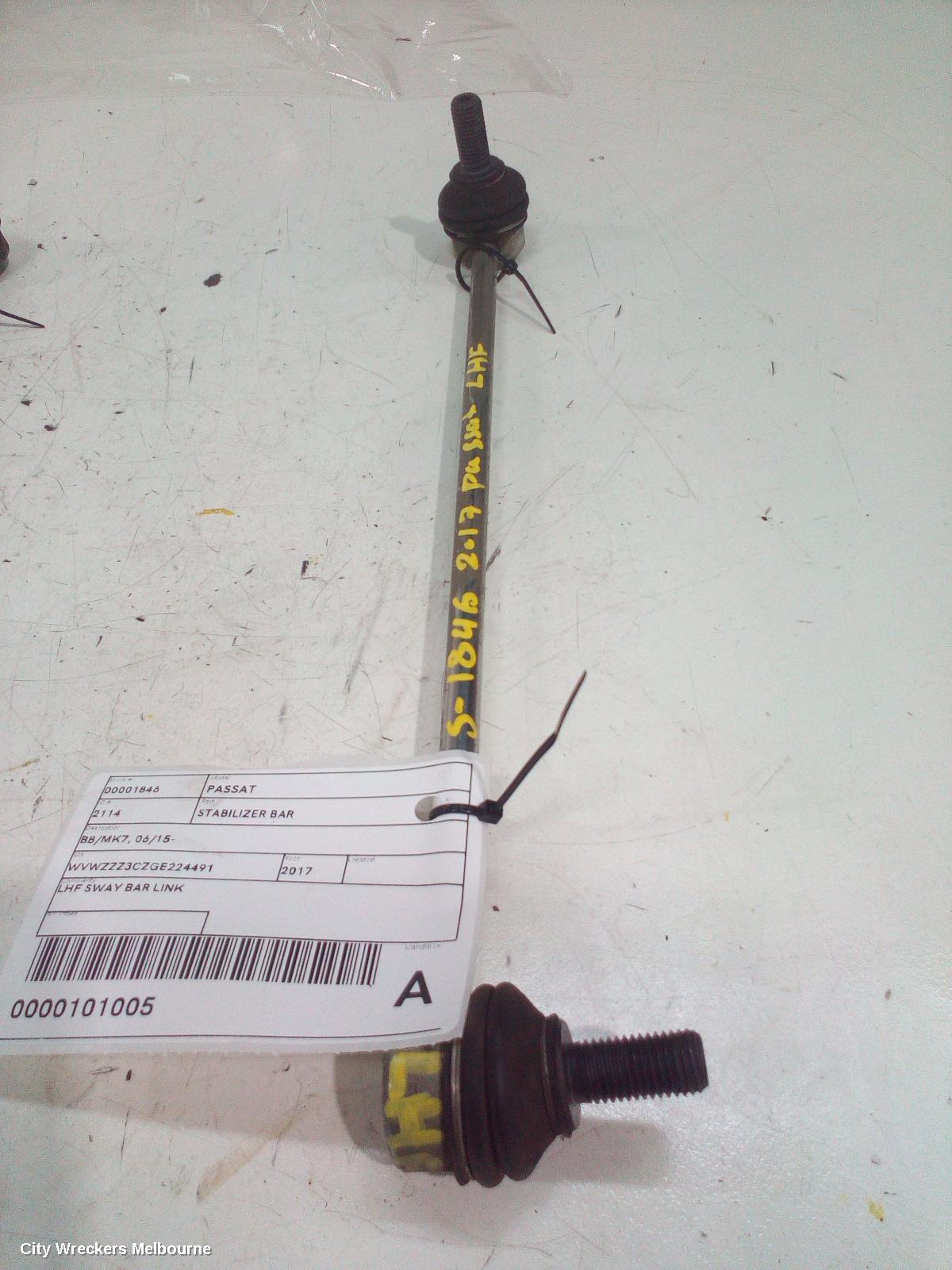 VOLKSWAGEN PASSAT STABILISER BAR, B8/MK7, 06/2015 - 05/2023 - Image 1