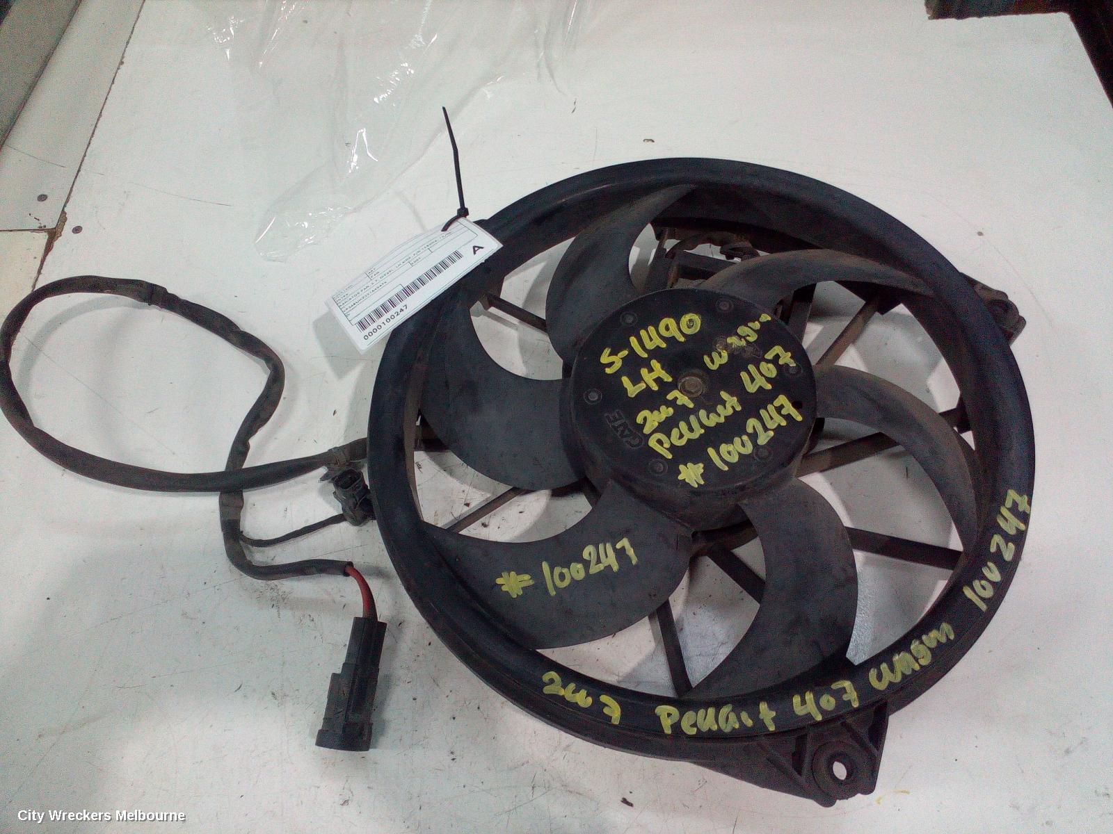 PEUGEOT 407 FAN, RADIATOR FAN, 2.7, DIESEL, LH SIDE, P/N 1253K6, 12/2005 - 12/2011 - Image 2