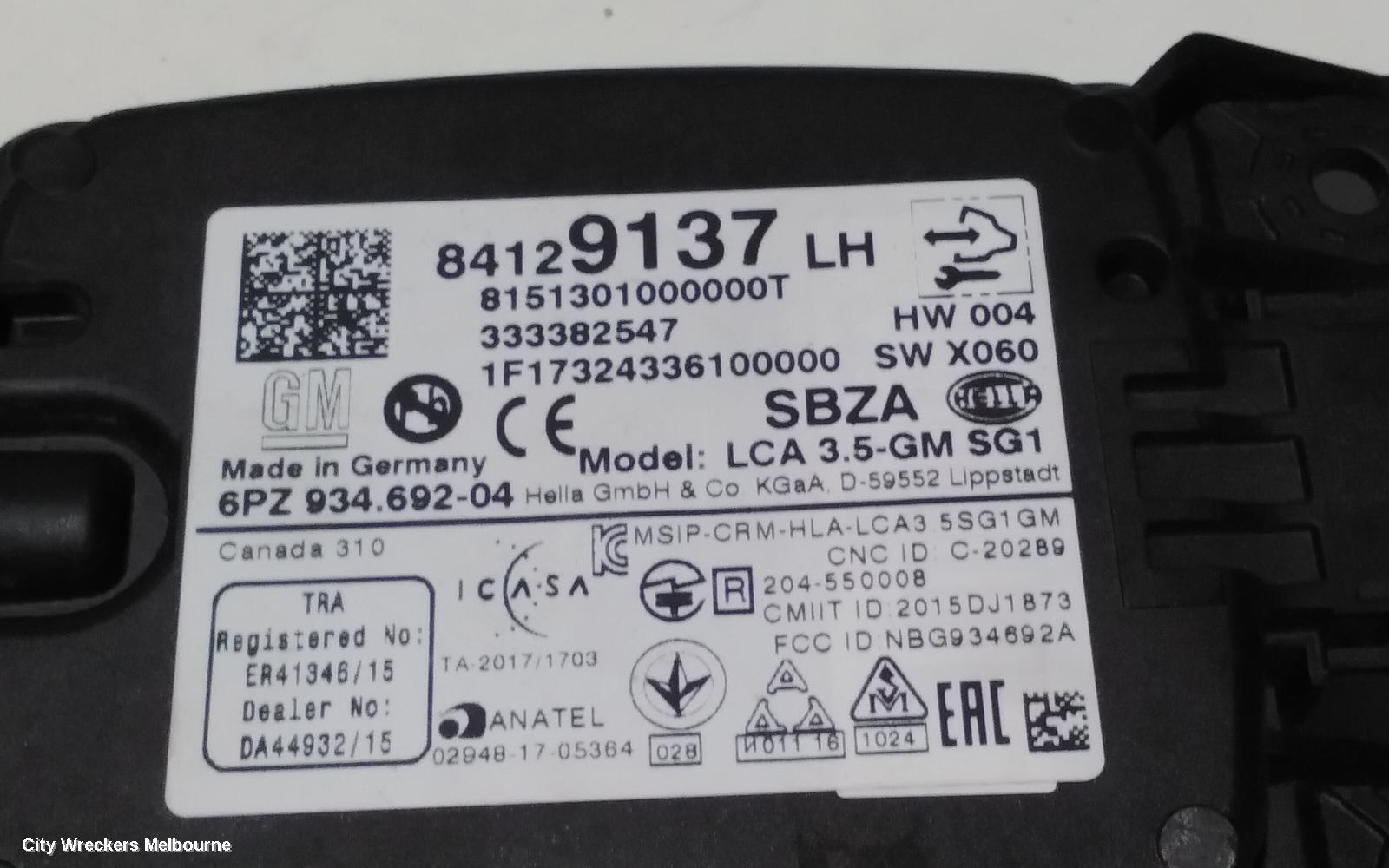 HOLDEN COMMODORE, ZB, 10/2017 - 12/2020, BLIND SPORT MODULE  LH REAR    : 87041 - Image 3