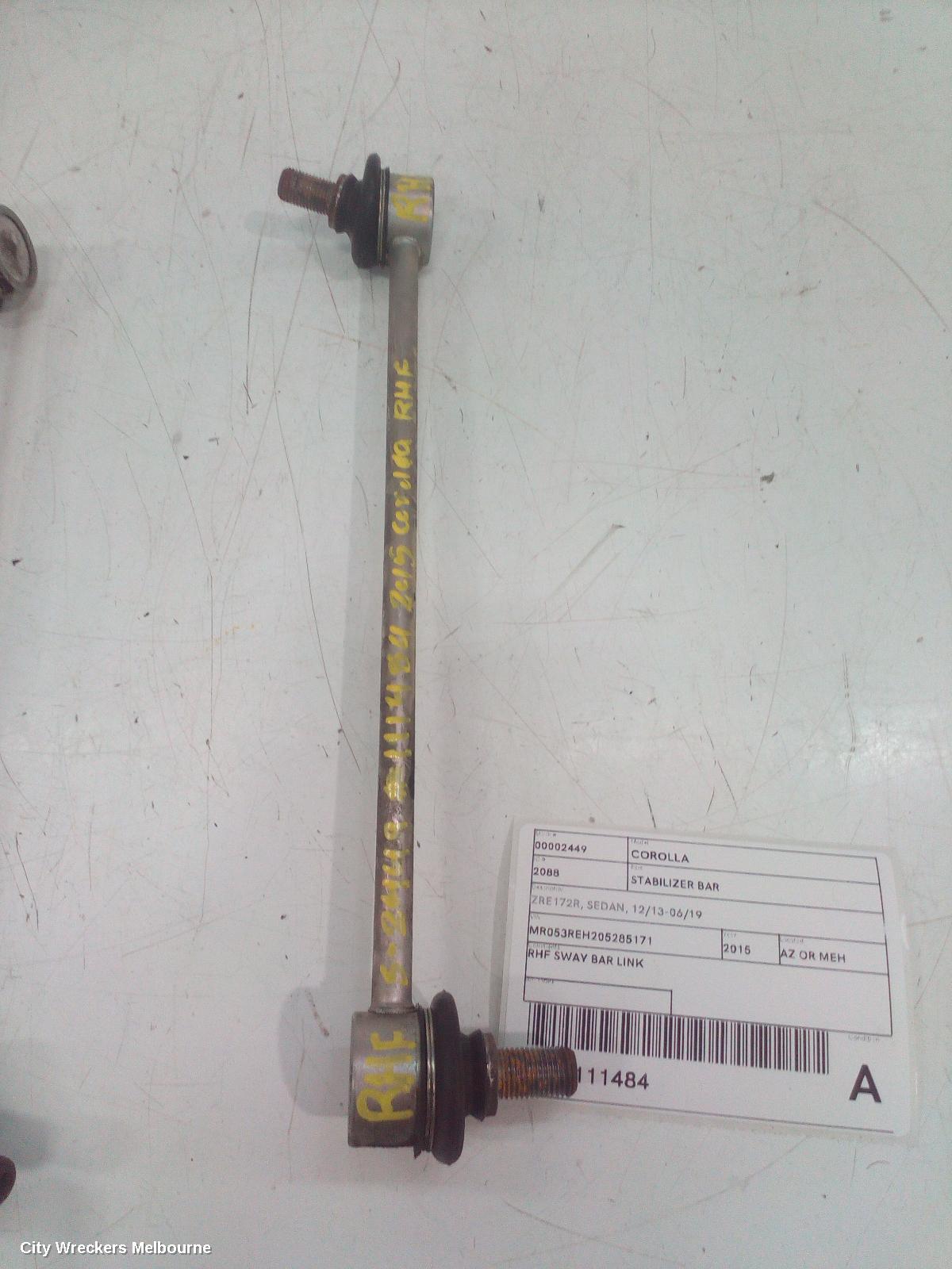 TOYOTA COROLLA STABILISER BAR, ZRE172R, SEDAN, 12/2013 - 06/2019 - Image 1