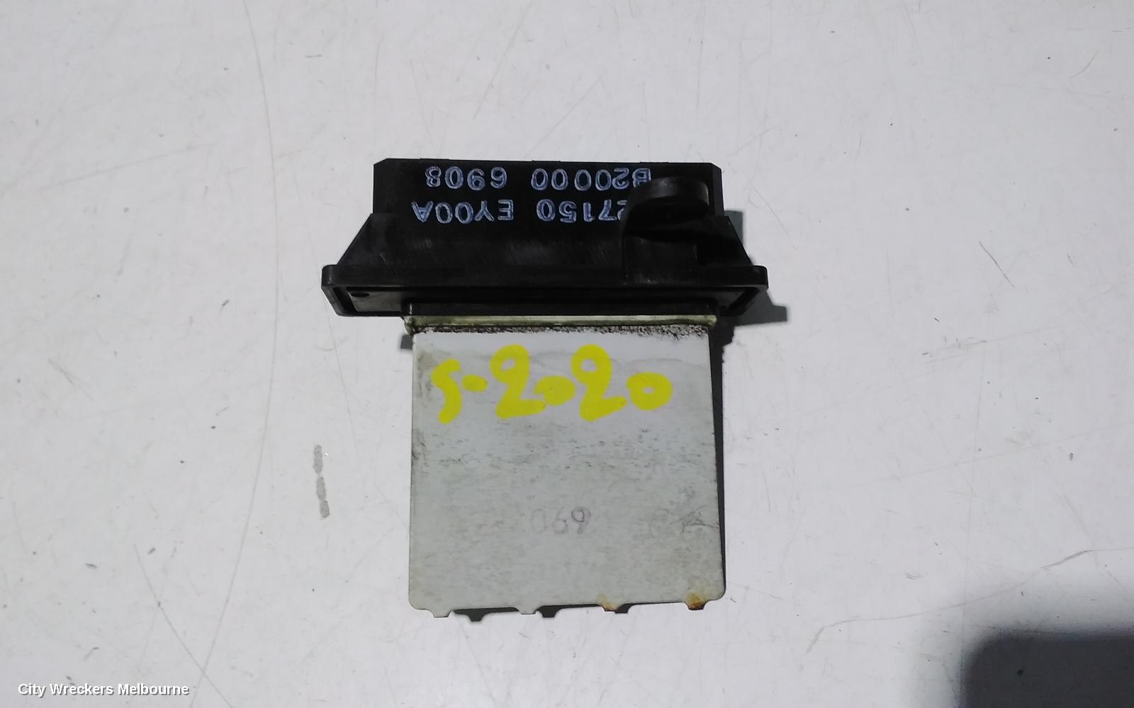 HOLDEN COLORADO FAN SPEED RESISTOR, FLAT CARD TYPE, NON-CLIMATE CONTROL TYPE, RG/RG 7, 01/2012 - 12/2020 - Image 1