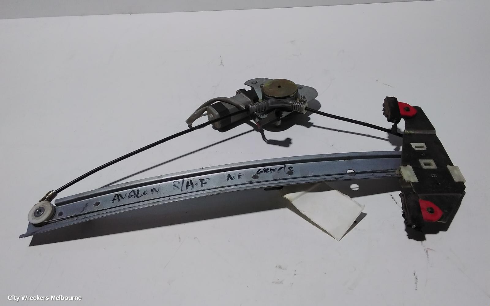 TOYOTA AVALON RIGHT FRONT WINDOW REG/MOTOR, MCX10R, POWER, CABLE TYPE, NOT GRANDE, 07/2000 - 06/2005 - Image 2