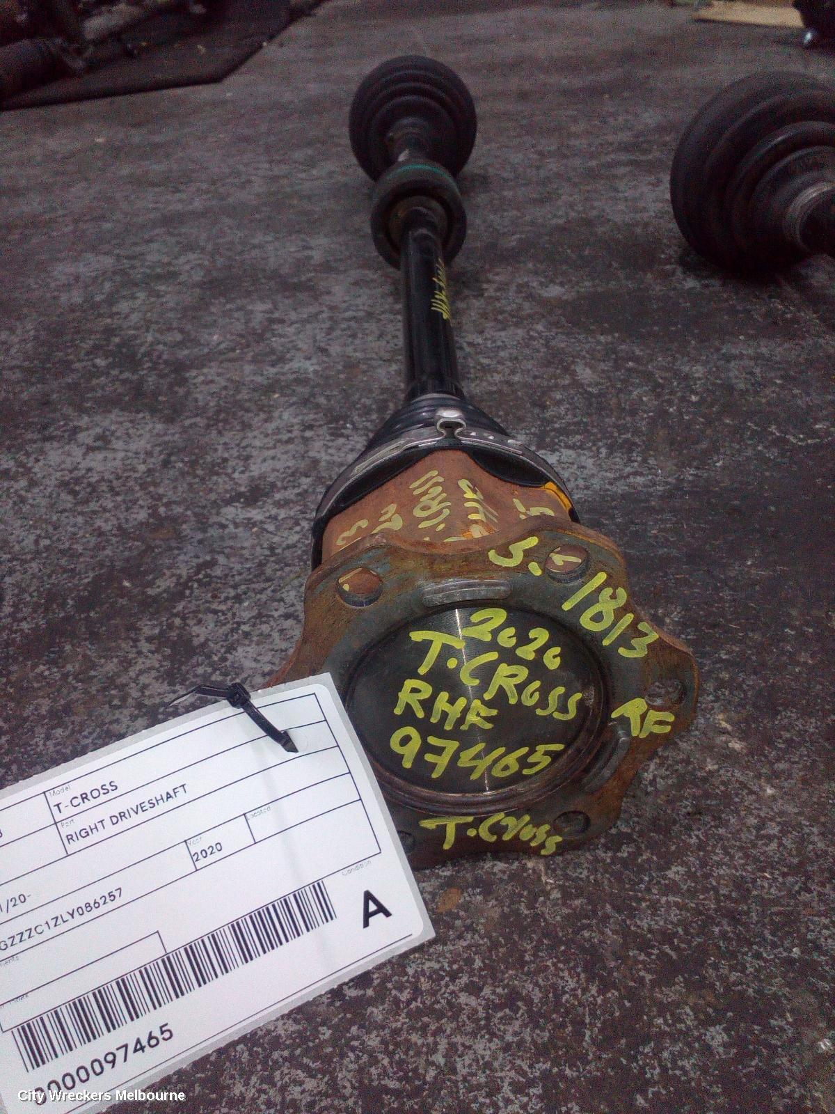 VOLKSWAGEN T-CROSS RIGHT DRIVESHAFT, FRONT, PETROL, 1.0, TURBO, DKJA/DXUA CODE, C1, 01/2020 ONWARDS - Image 2