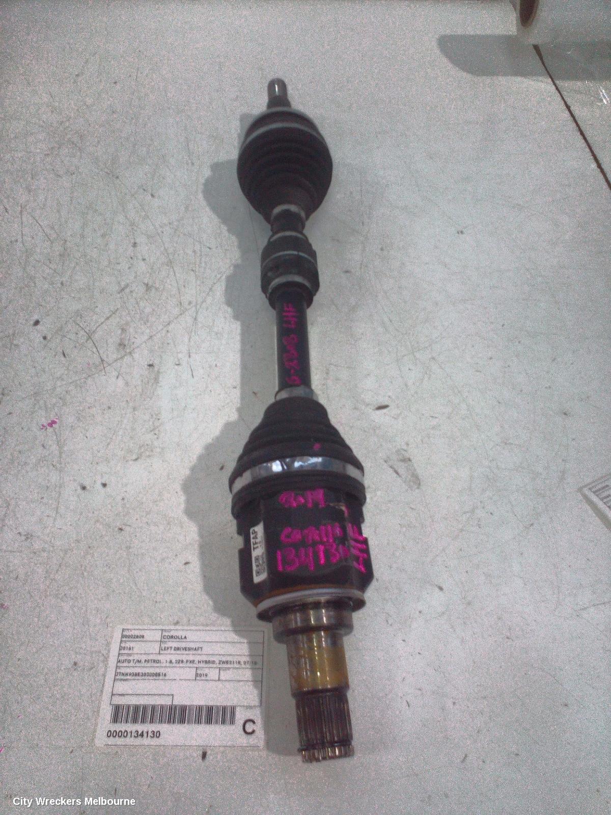 TOYOTA COROLLA LEFT DRIVESHAFT, AUTO T/M, PETROL, 1.8, 2ZR-FXE, HYBRID, ZWE211R, 07/2018 ONWARDS - Image 2