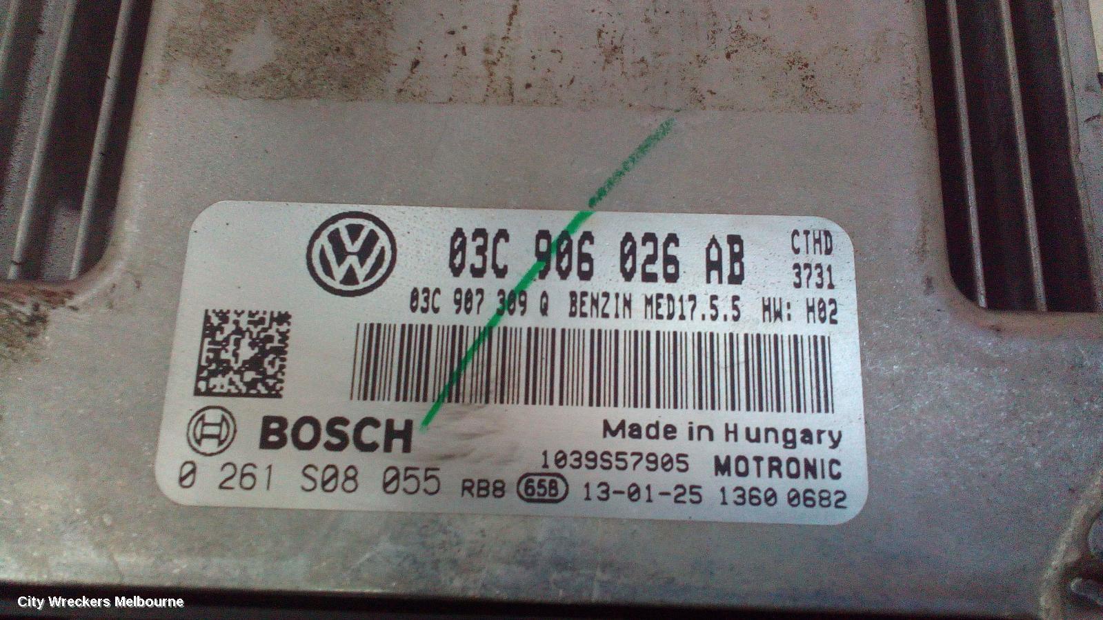 VOLKSWAGEN JETTA ECU, ENGINE ECU, PETROL, 1.4, CTHD CODE, TURBO/SCHARGED, SEC SET (ECU/IMM/READER/KEY), 1B, 02/2011 ONWARDS 12/2017 - Image 1