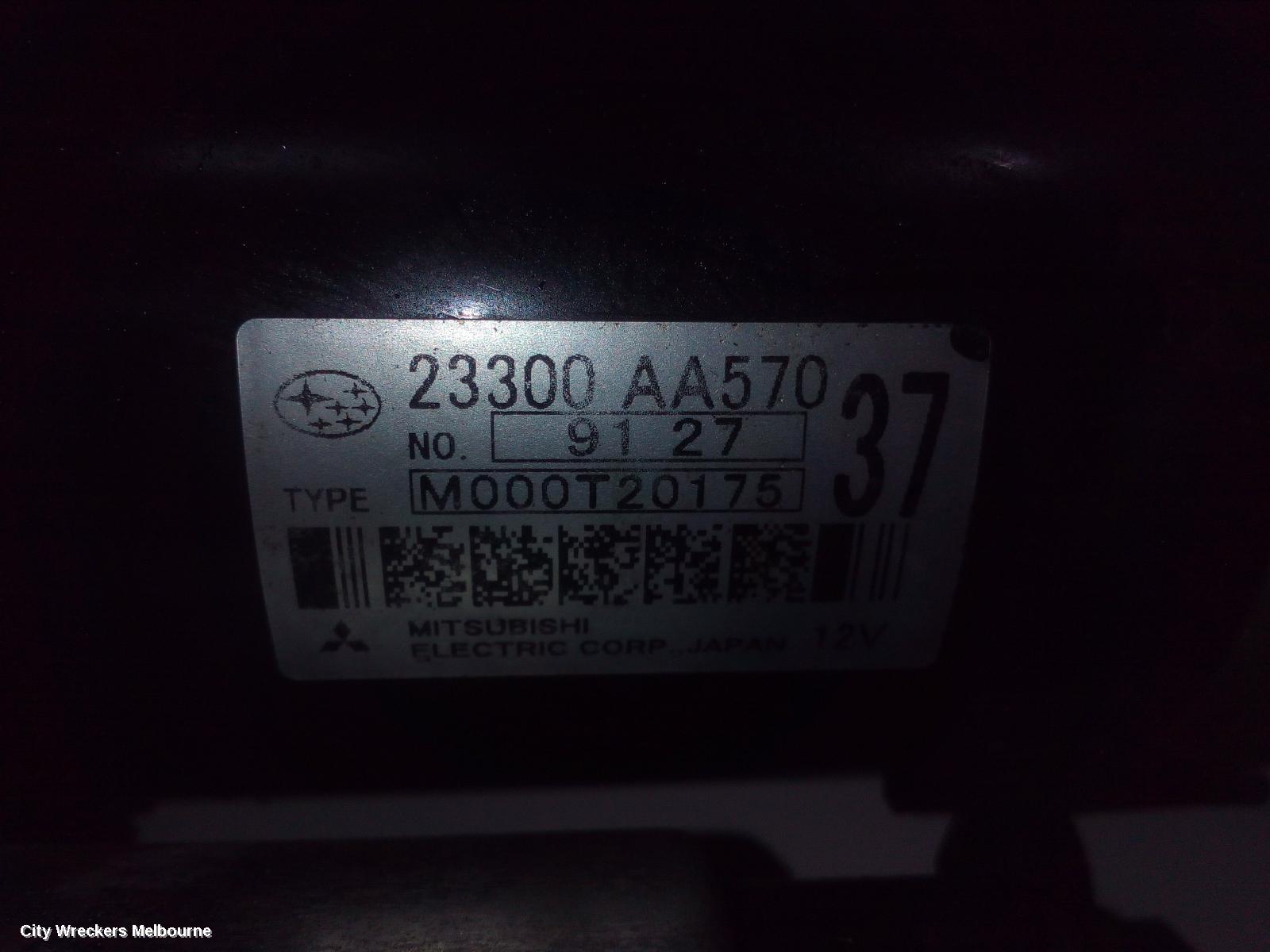 SUBARU LIBERTY STARTER, PETROL, EJ22/EJ20/EJ25, NON TURBO, AUTO, 4/6 SPEED, SERIES 1-5TH GEN, 12/1989 - 11/2014 - Image 3