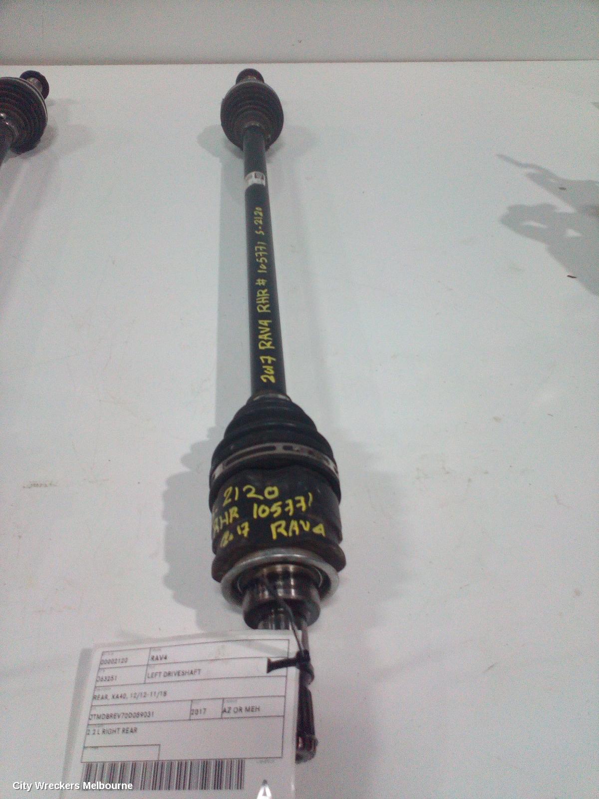 TOYOTA RAV4 LEFT DRIVESHAFT, REAR, XA40, 12/2012 - 11/2018 - Image 1