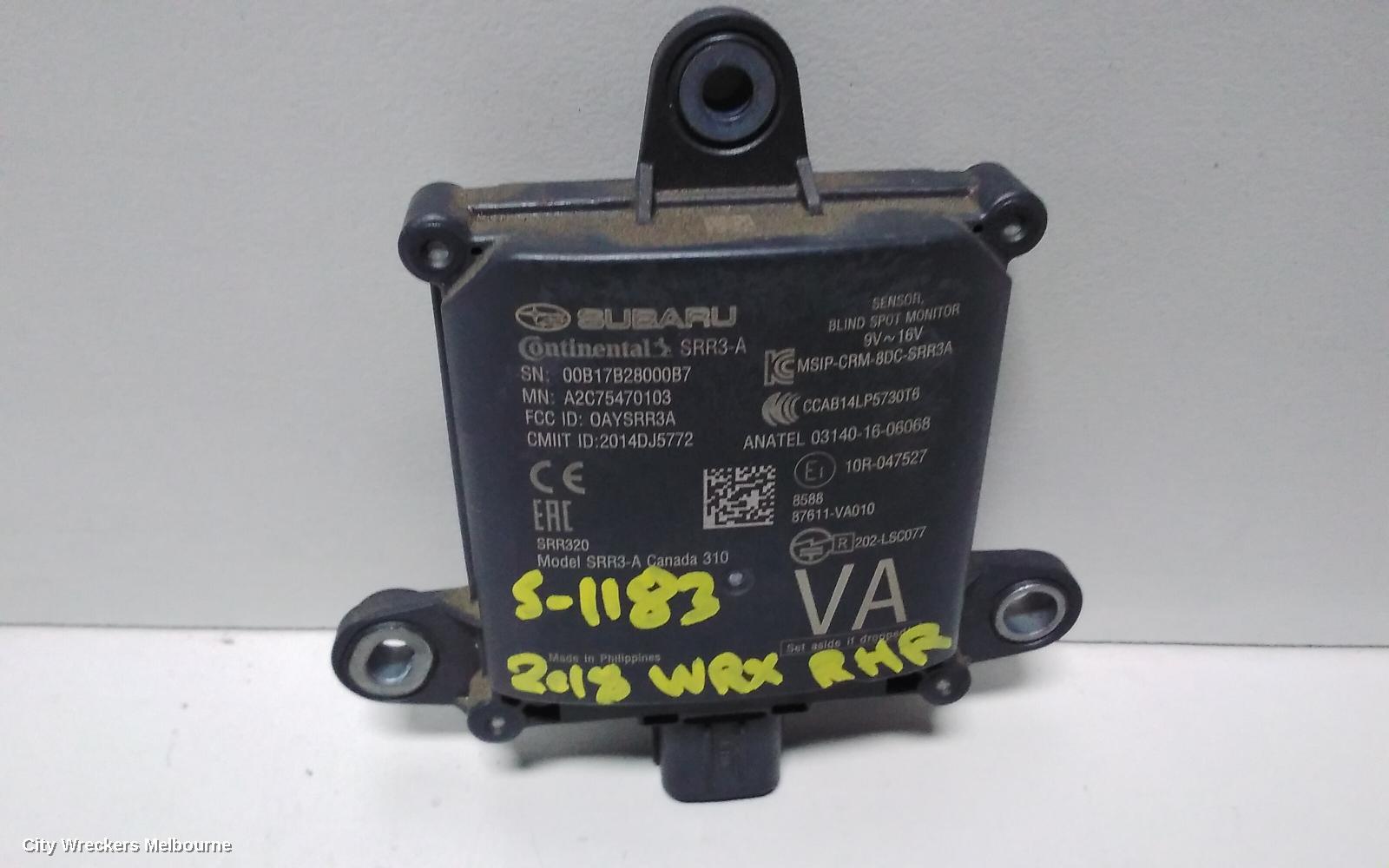 SUBARU WRX, V1, 03/2014 - 10/2021, 00B17B28000B7 RHR BLIND SPOT MODUEL: 72350 - Image 2