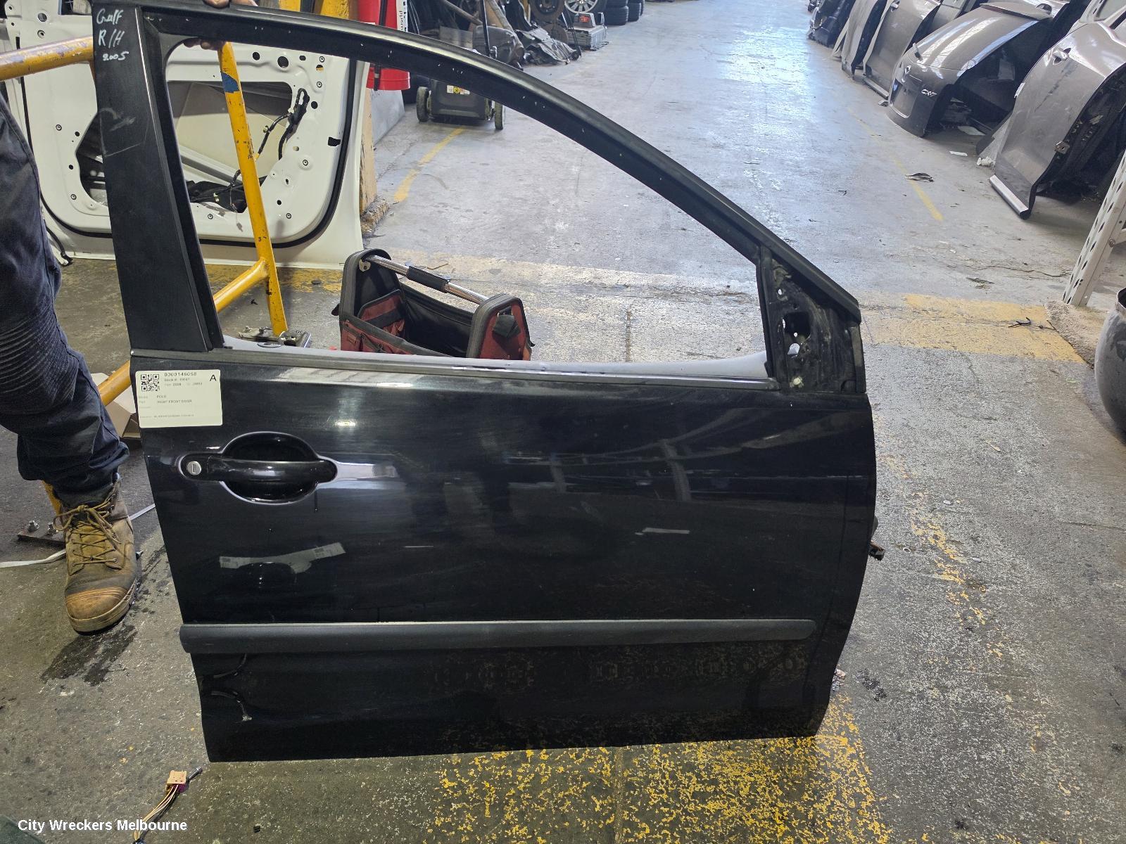 VOLKSWAGEN POLO RIGHT FRONT DOOR, 9N, 5DR HATCH/SEDAN, 07/2002 - 04/2010 - Image 1