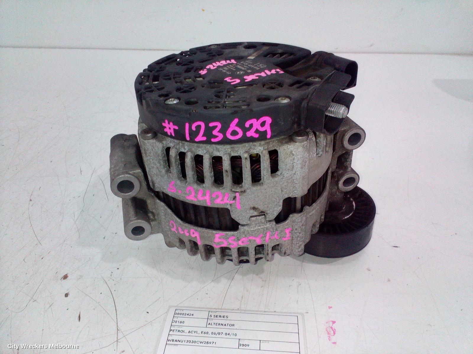 BMW 5 SERIES ALTERNATOR, PETROL, 6CYL, E60, 06/2007 - 04/2010 - Image 1