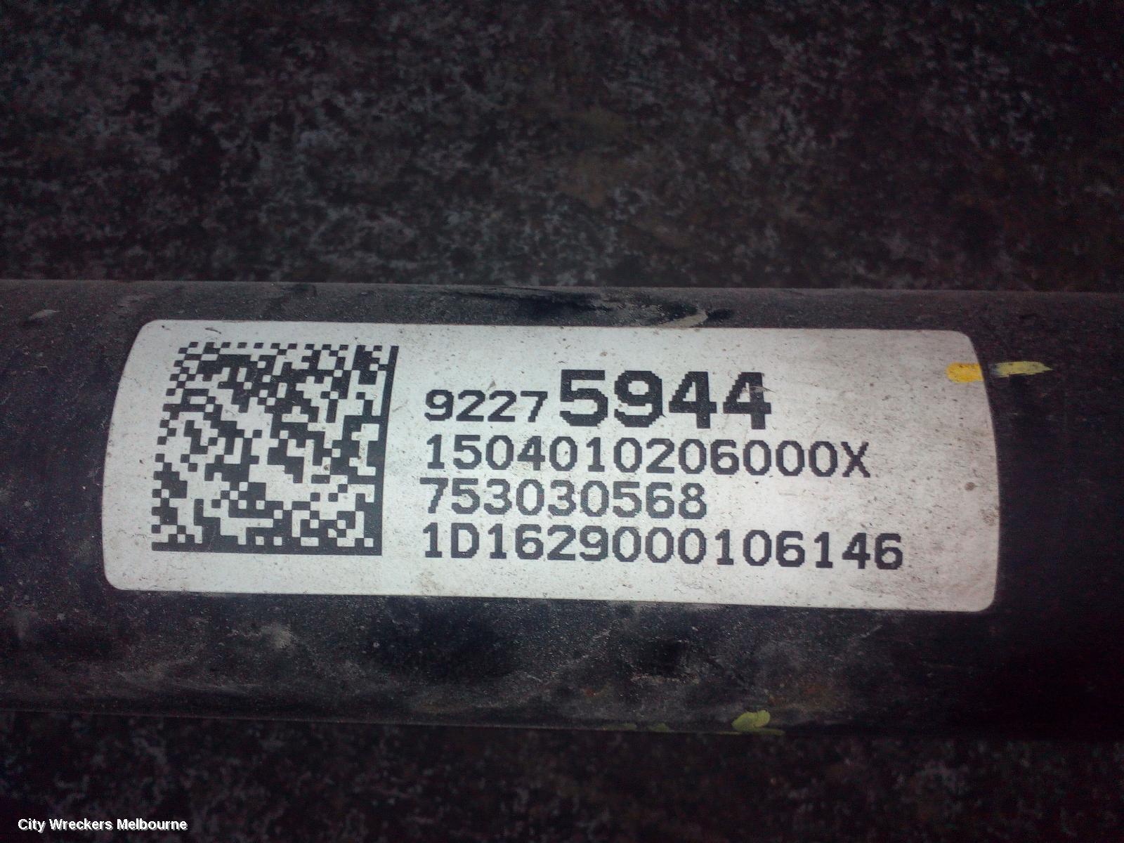 HOLDEN COMMODORE REAR DRIVE SHAFT, SEDAN, 3.0, AUTO T/M, VF, 05/2013 - 12/2017 - Image 1