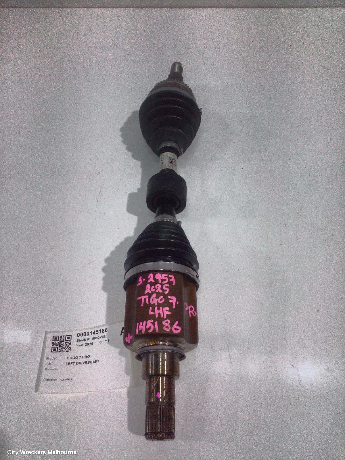 CHERY TIGGO 7 LEFT DRIVESHAFT, T32, 05/2023 ONWARDS - Image 2