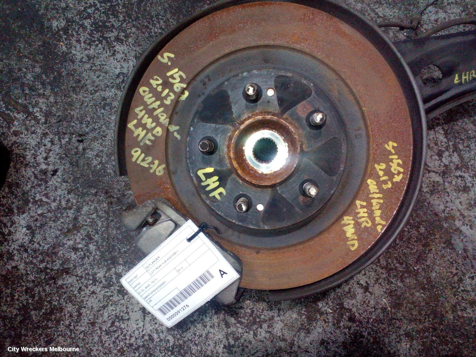 MITSUBISHI OUTLANDER LEFT REAR HUB ASSEMBLY, ZJ-ZL, AWD, 10/2012 ONWARDS - Image 1