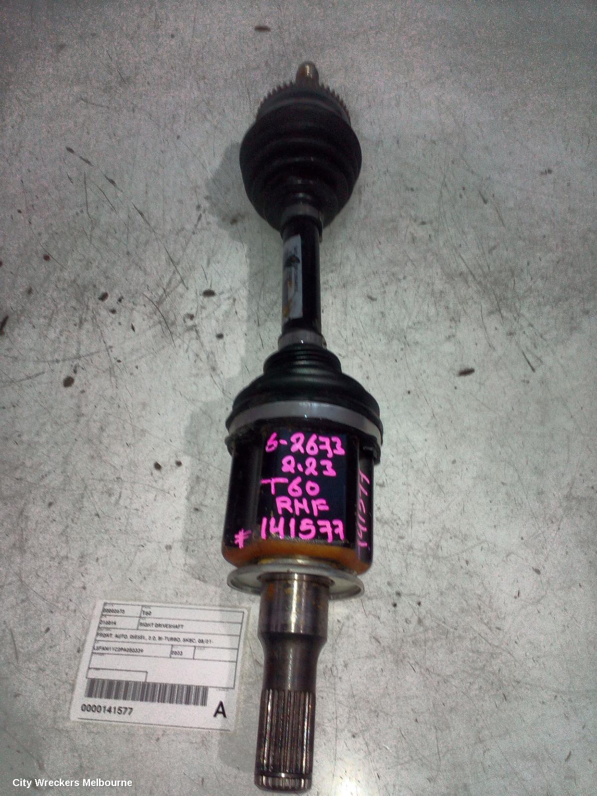 LDV T60 RIGHT DRIVESHAFT, FRONT, AUTO, DIESEL, 2.0, BI-TURBO, SK8C, 08/2021 ONWARDS - Image 1