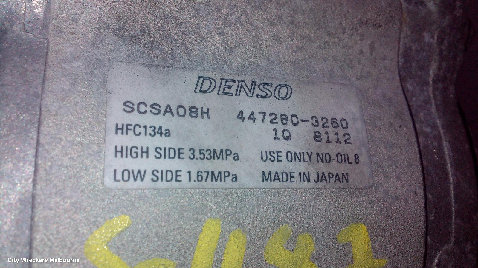 TOYOTA 86 A/C COMPRESSOR, ZN6, 2.0, FA20, WHITE LABEL TYPE, 04/2012 - 09/2021 - Image 1