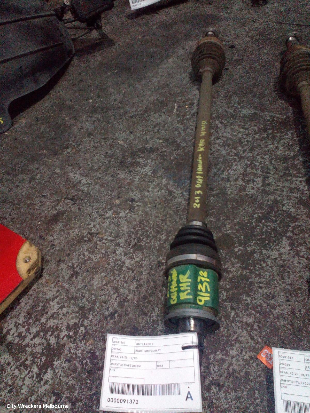 MITSUBISHI OUTLANDER RIGHT DRIVESHAFT, REAR, ZJ-ZL, 10/2012 ONWARDS - Image 1