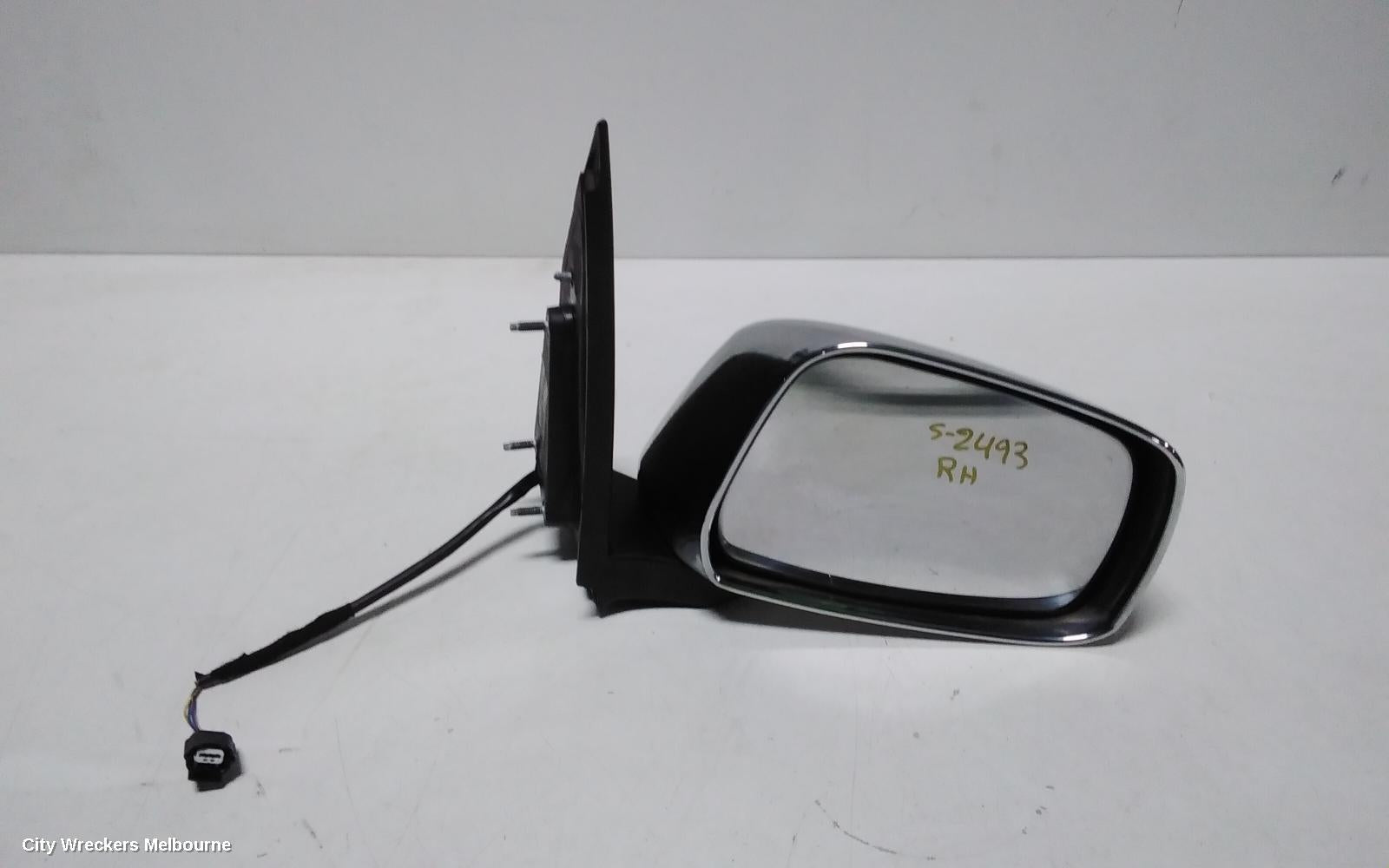 NISSAN NAVARA RIGHT DOOR MIRROR, D40, POWER, CHROME, NON INDICATOR TYPE, MANUAL FOLD, 09/2005 - 08/2015 - Image 1