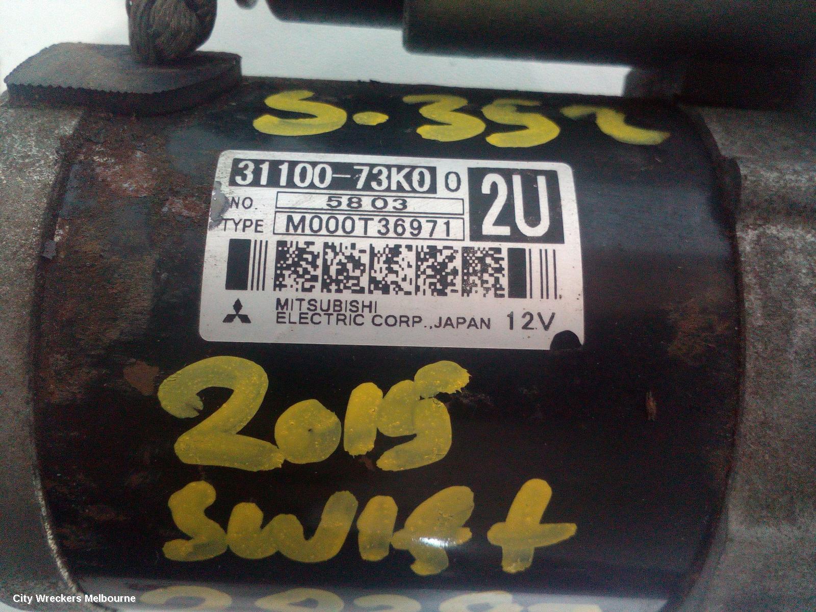 SUZUKI SWIFT STARTER, PETROL, 1.4, K14B, FZ, (VIN JSAFZC), 08/2010 - 03/2017 - Image 2