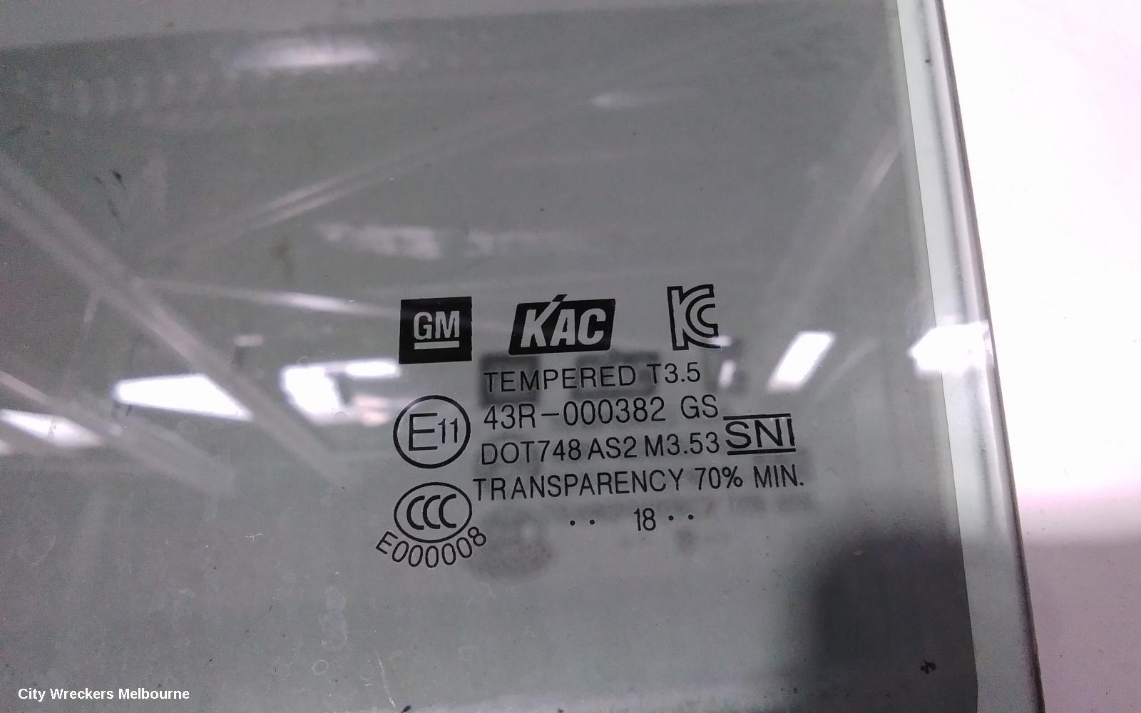 HOLDEN TRAX LEFT REAR DOOR WINDOW, TJ SERIES, 08/2013 - 12/2020 - Image 2