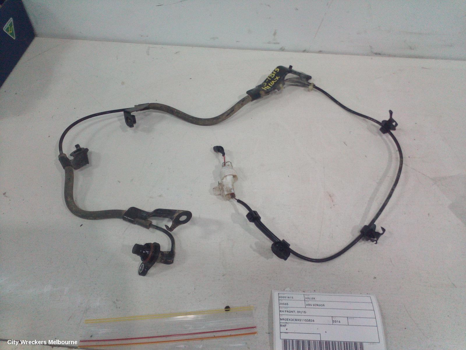 TOYOTA HILUX ABS SENSOR, RH FRONT, 2WD, 09/2015 ONWARDS - Image 1