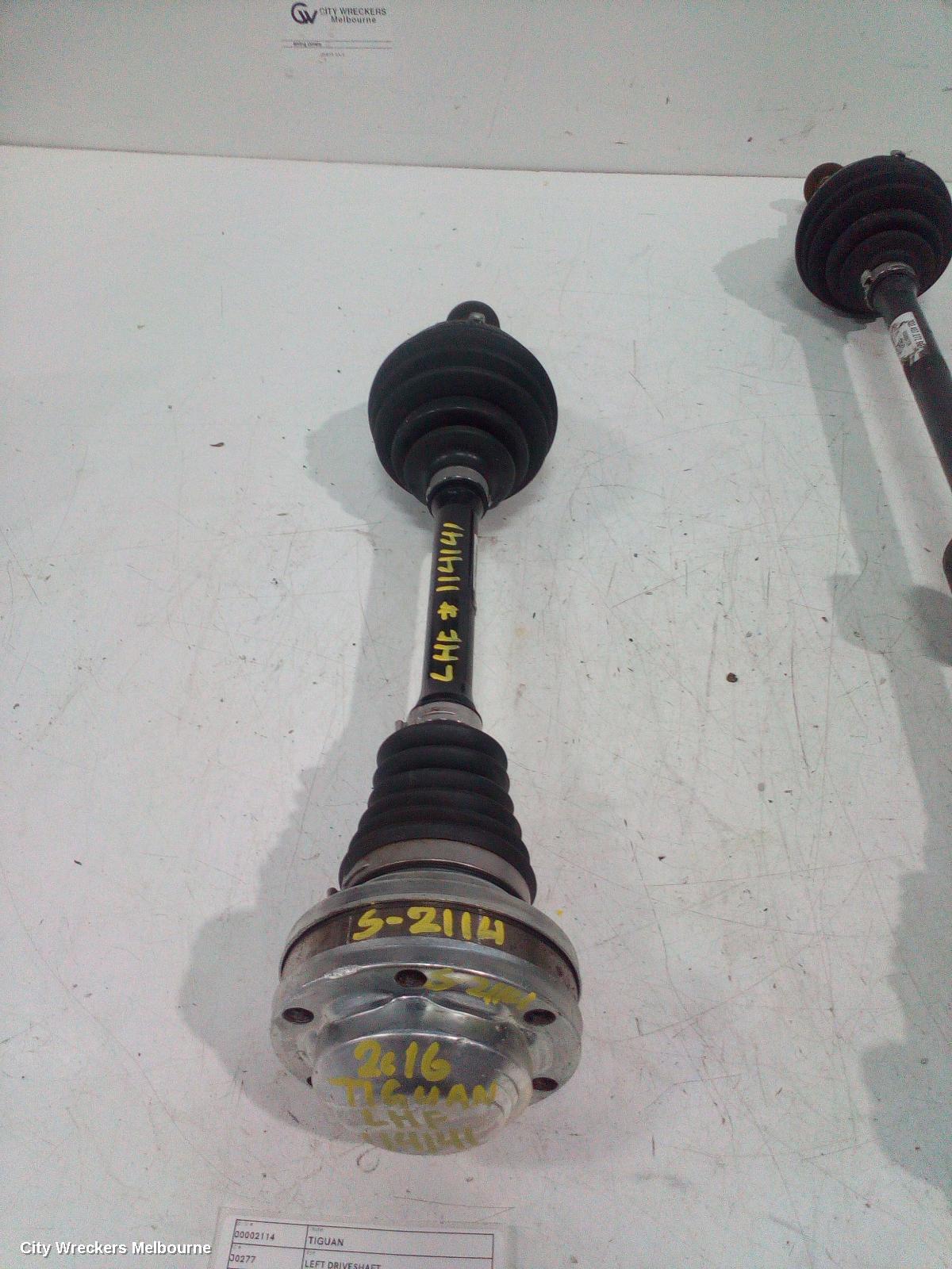 VOLKSWAGEN TIGUAN LEFT DRIVESHAFT, FRONT, FWD, 110TSI, 5NA, 06/2016 ONWARDS - Image 2