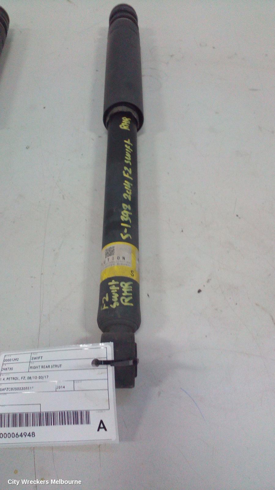 SUZUKI SWIFT RIGHT REAR STRUT, 1.4, PETROL, FZ, 08/2010 - 03/2017 - Image 2