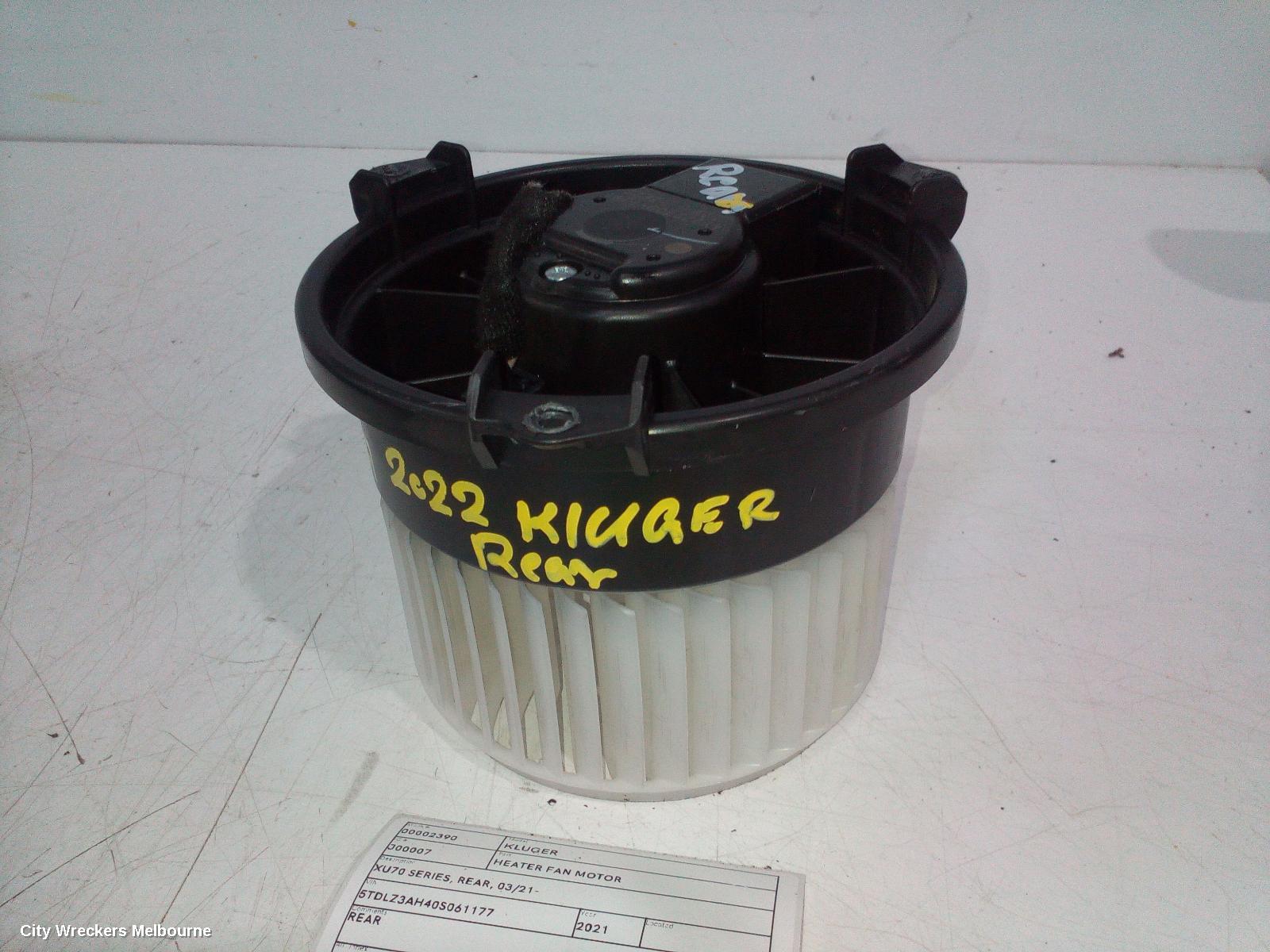 TOYOTA KLUGER HEATER FAN MOTOR, XU70 SERIES, REAR, 03/2021 ONWARDS - Image 2