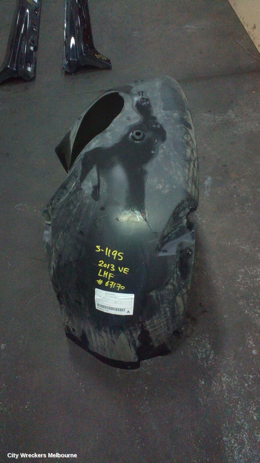 HOLDEN COMMODORE LEFT GUARD LINER, VE, FRONT, 08/2006 - 04/2013 - Image 1