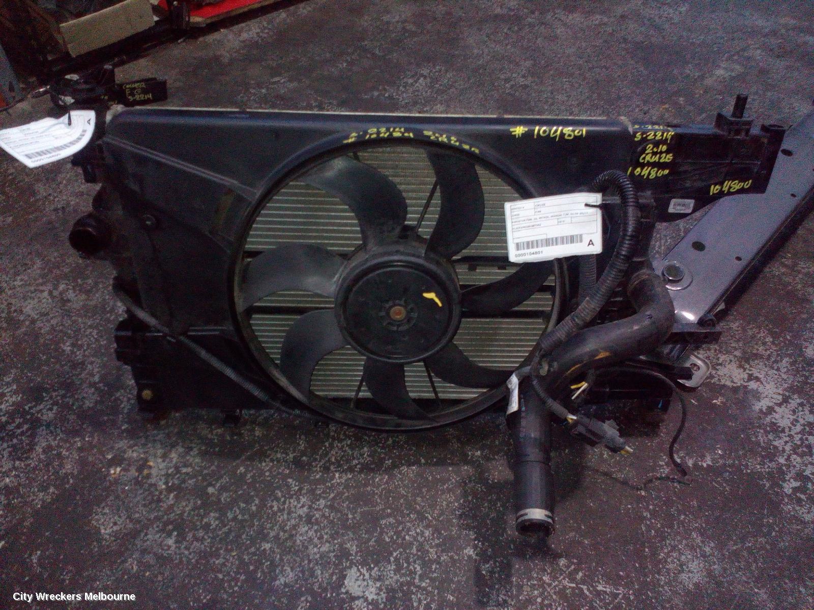 HOLDEN CRUZE FAN, RADIATOR FAN, JG, PETROL, MANUAL T/M, 03/2009 - 02/2011 - Image 1